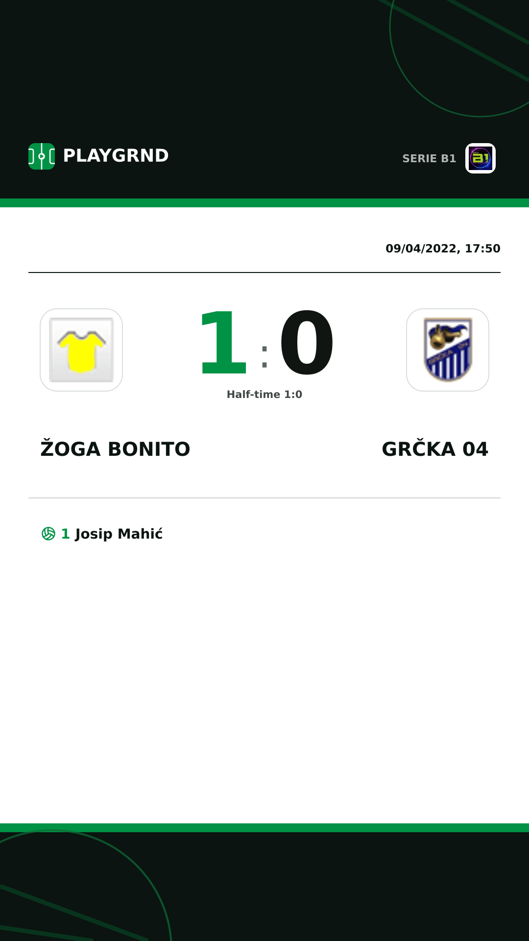 Instagram artwork: Žoga Bonito 1:0 Grčka 04