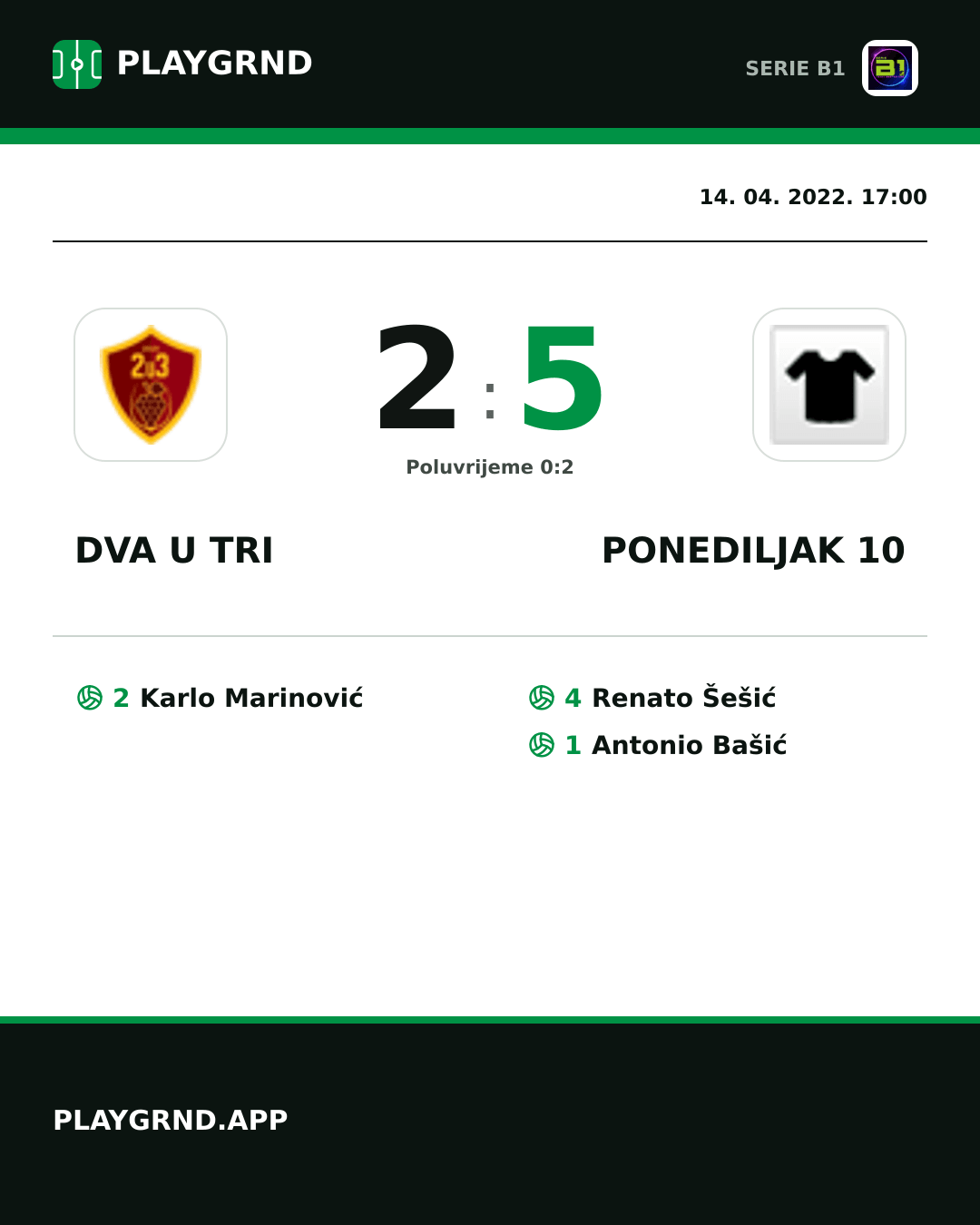 Instagram slika: Dva U Tri 2:5 Ponediljak 10