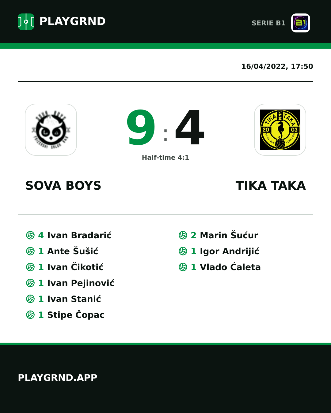 Instagram artwork: Sova Boys 9:4 Tika Taka