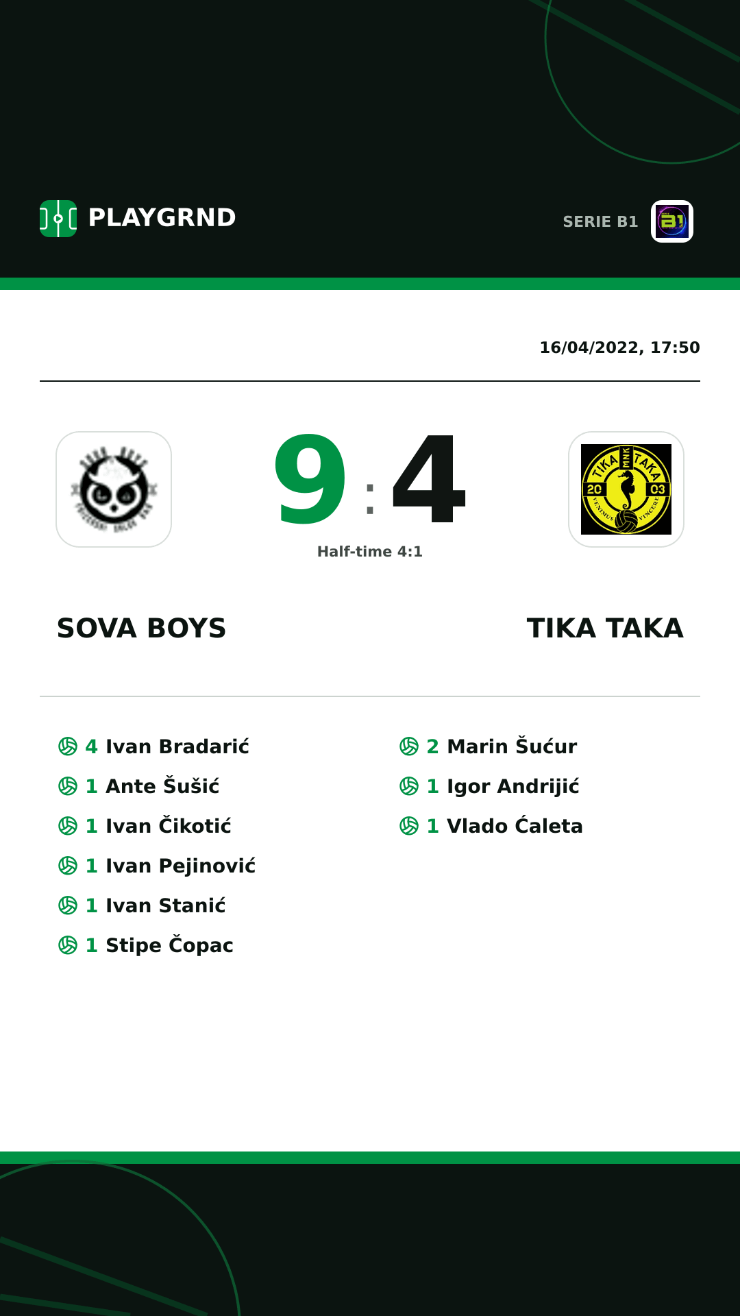 Instagram artwork: Sova Boys 9:4 Tika Taka