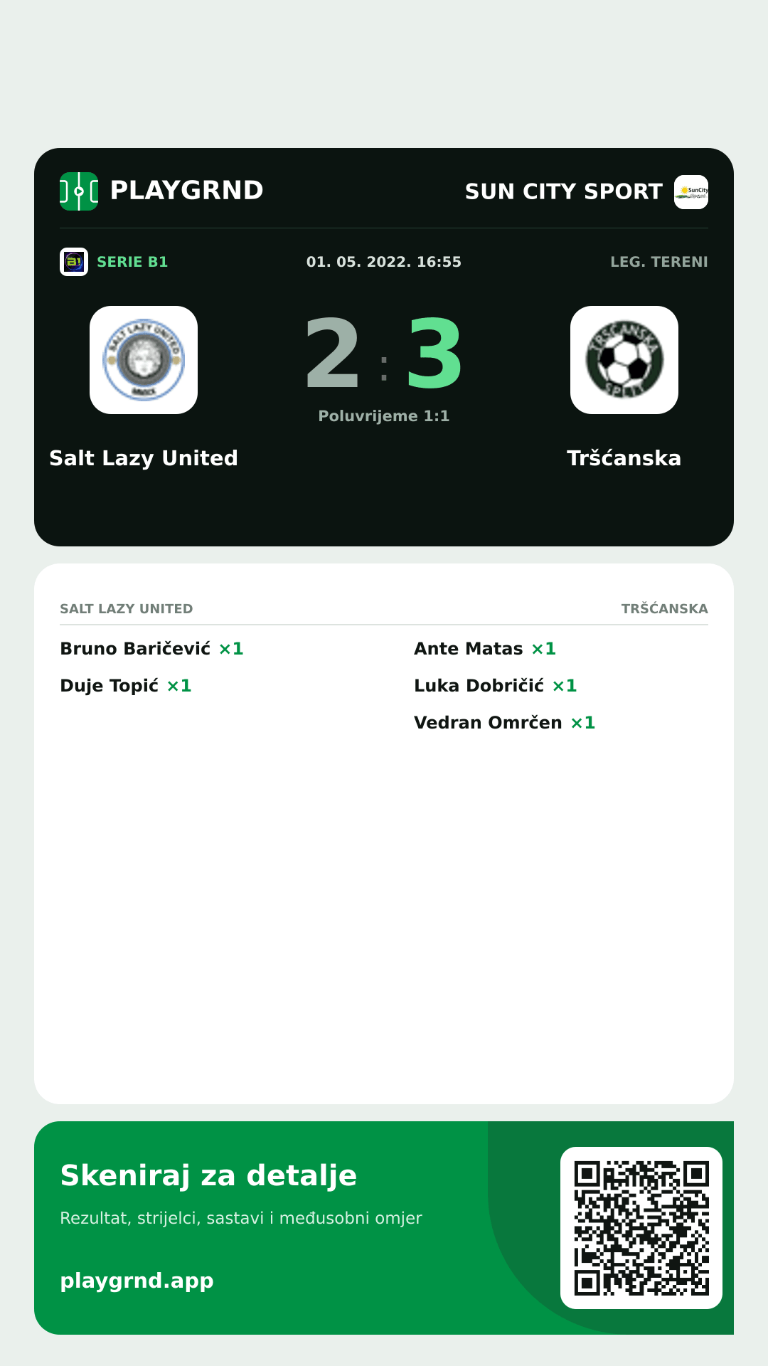 Story slika: Salt Lazy United 2:3 Tršćanska