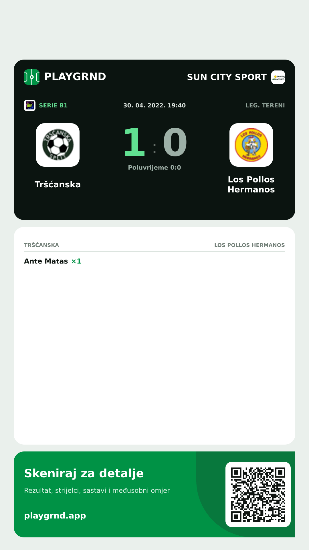Story slika: Tršćanska 1:0 Los Pollos Hermanos