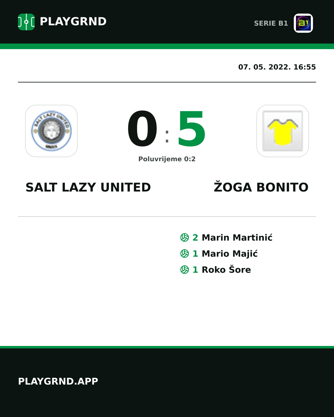 Instagram slika: Salt Lazy United 0:5 Žoga Bonito