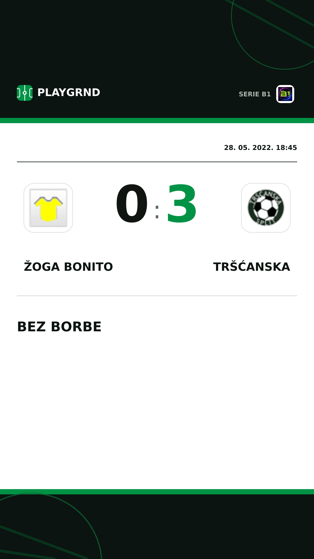 Instagram slika: Žoga Bonito 0:3 Tršćanska