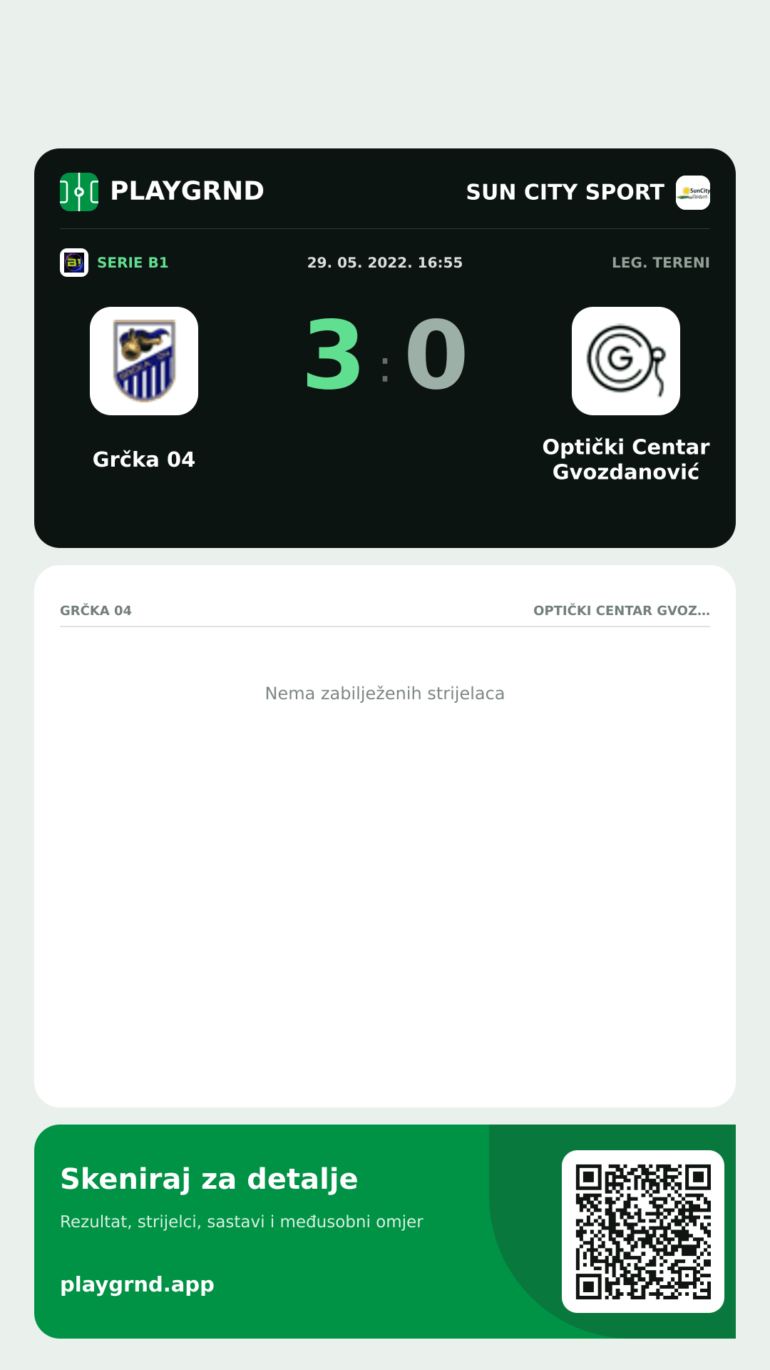 Story image: Grčka 04 3:0 Optički Centar Gvozdanović