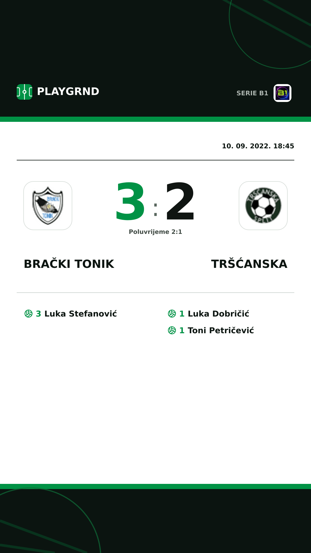 Instagram slika: Brački Tonik 3:2 Tršćanska