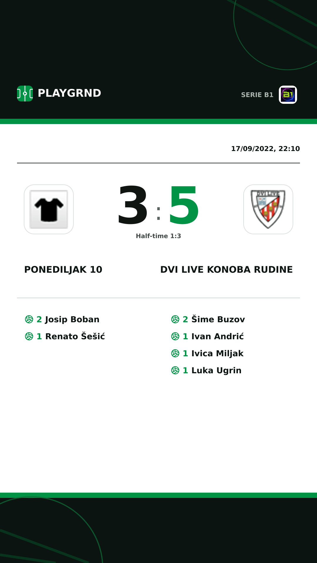 Instagram artwork: Ponediljak 10 3:5 Dvi Live Konoba Rudine