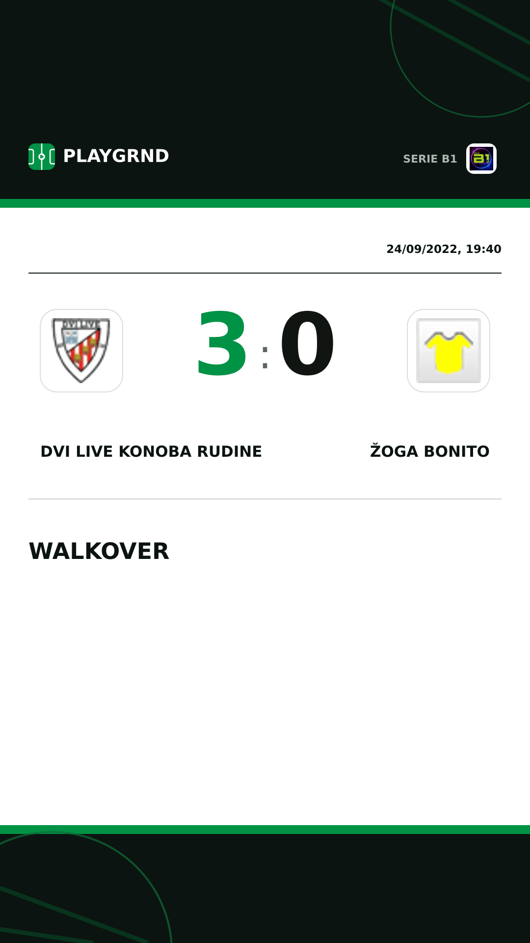 Instagram artwork: Dvi Live Konoba Rudine 3:0 Žoga Bonito