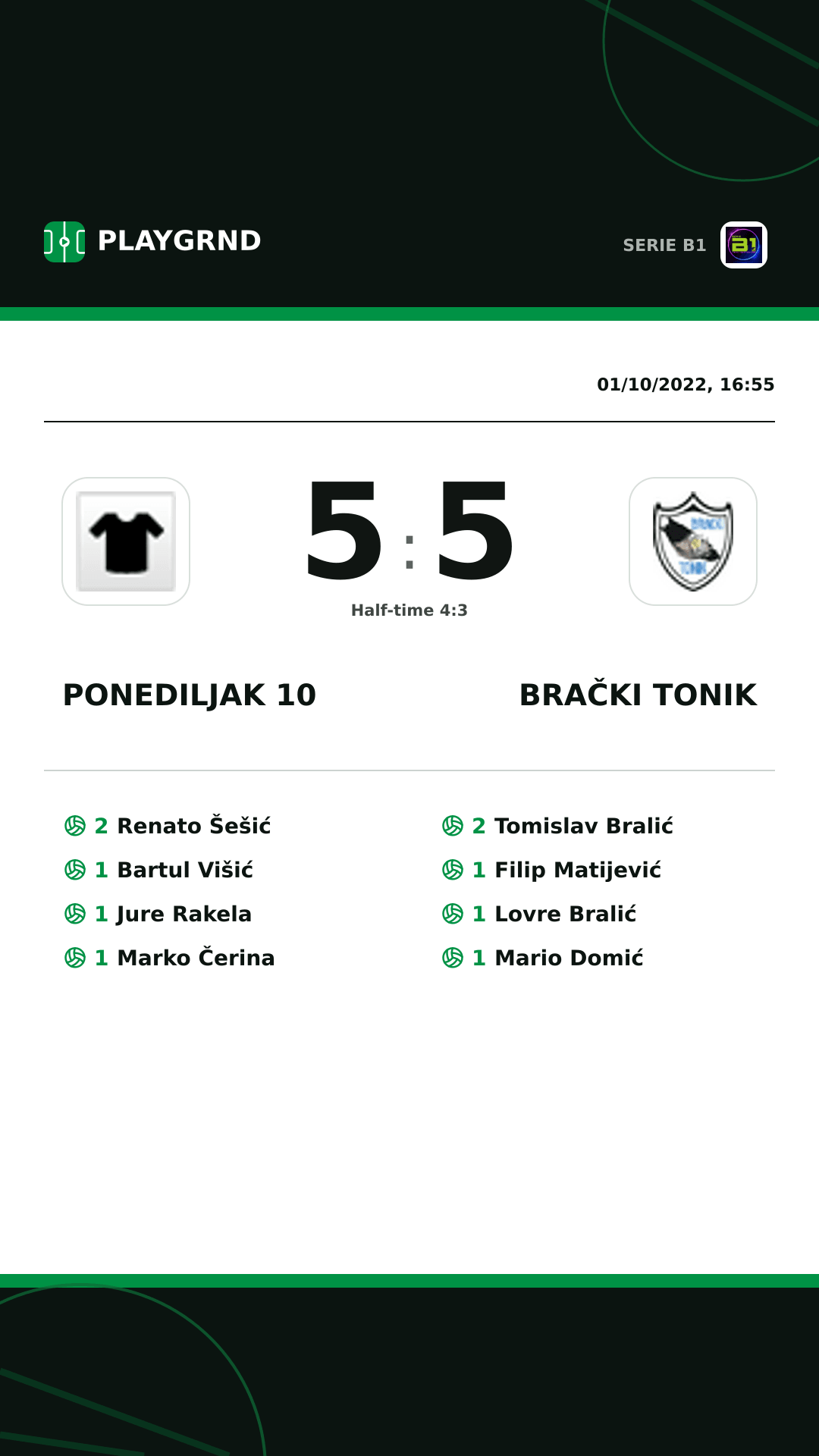 Instagram artwork: Ponediljak 10 5:5 Brački Tonik