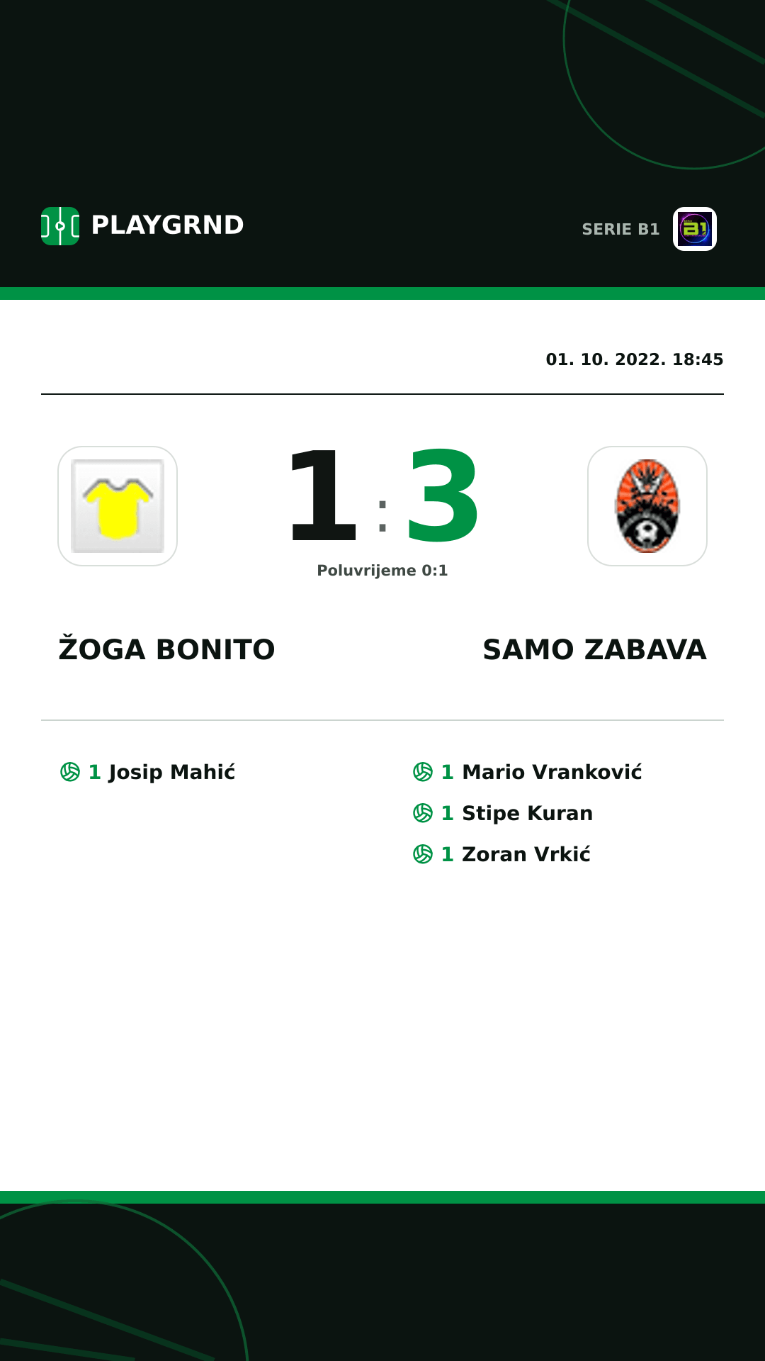 Instagram slika: Žoga Bonito 1:3 Samo Zabava