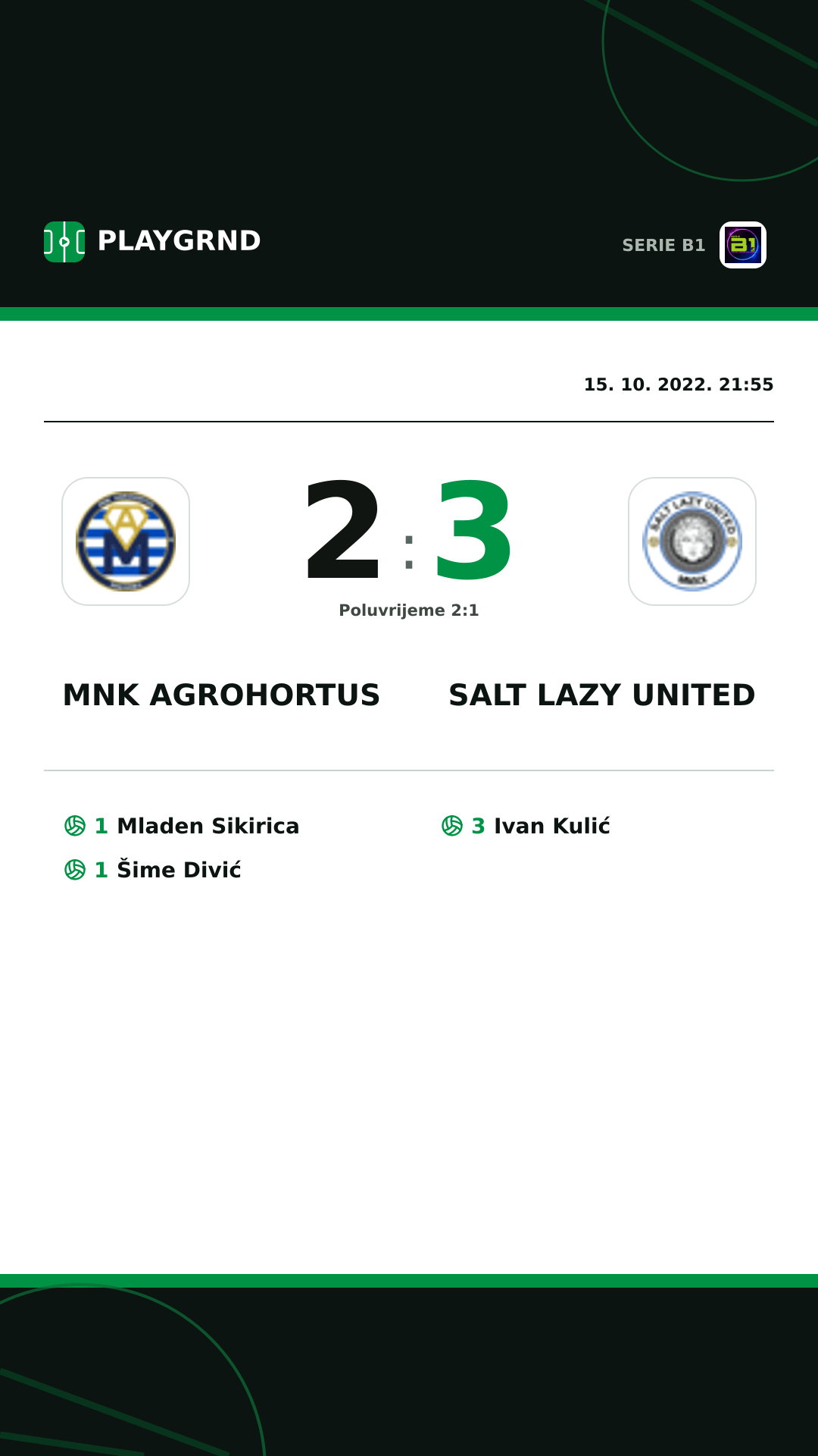 Instagram slika: Mnk Agrohortus 2:3 Salt Lazy United