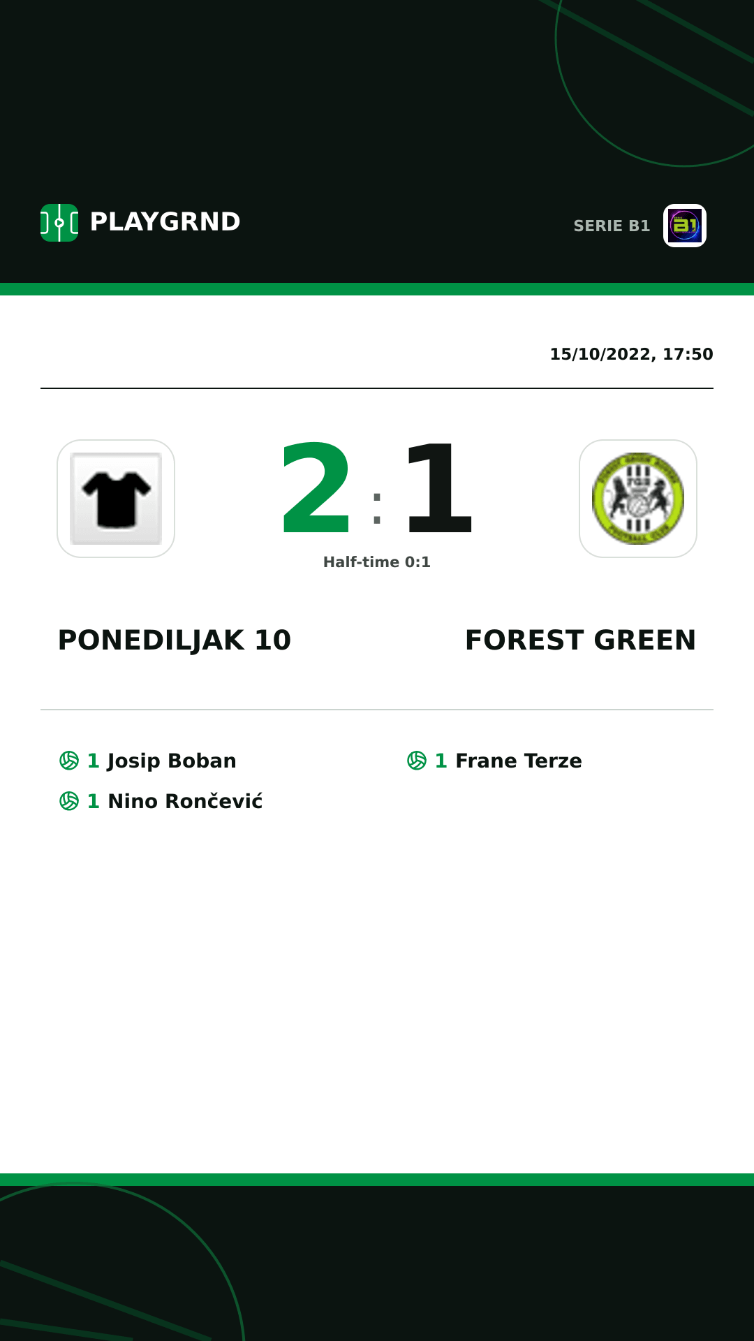 Instagram artwork: Ponediljak 10 2:1 Forest Green