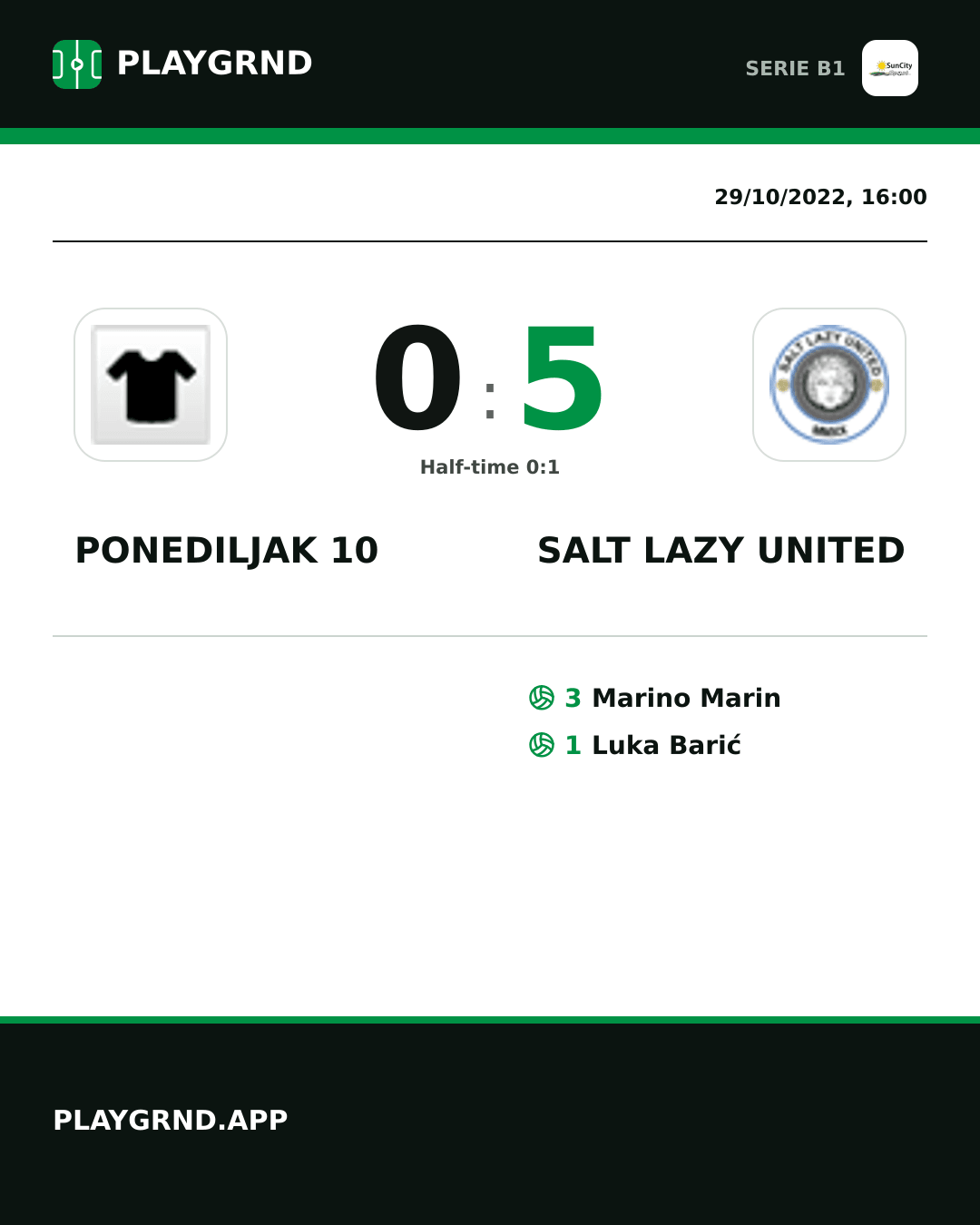Instagram artwork: Ponediljak 10 0:5 Salt Lazy United