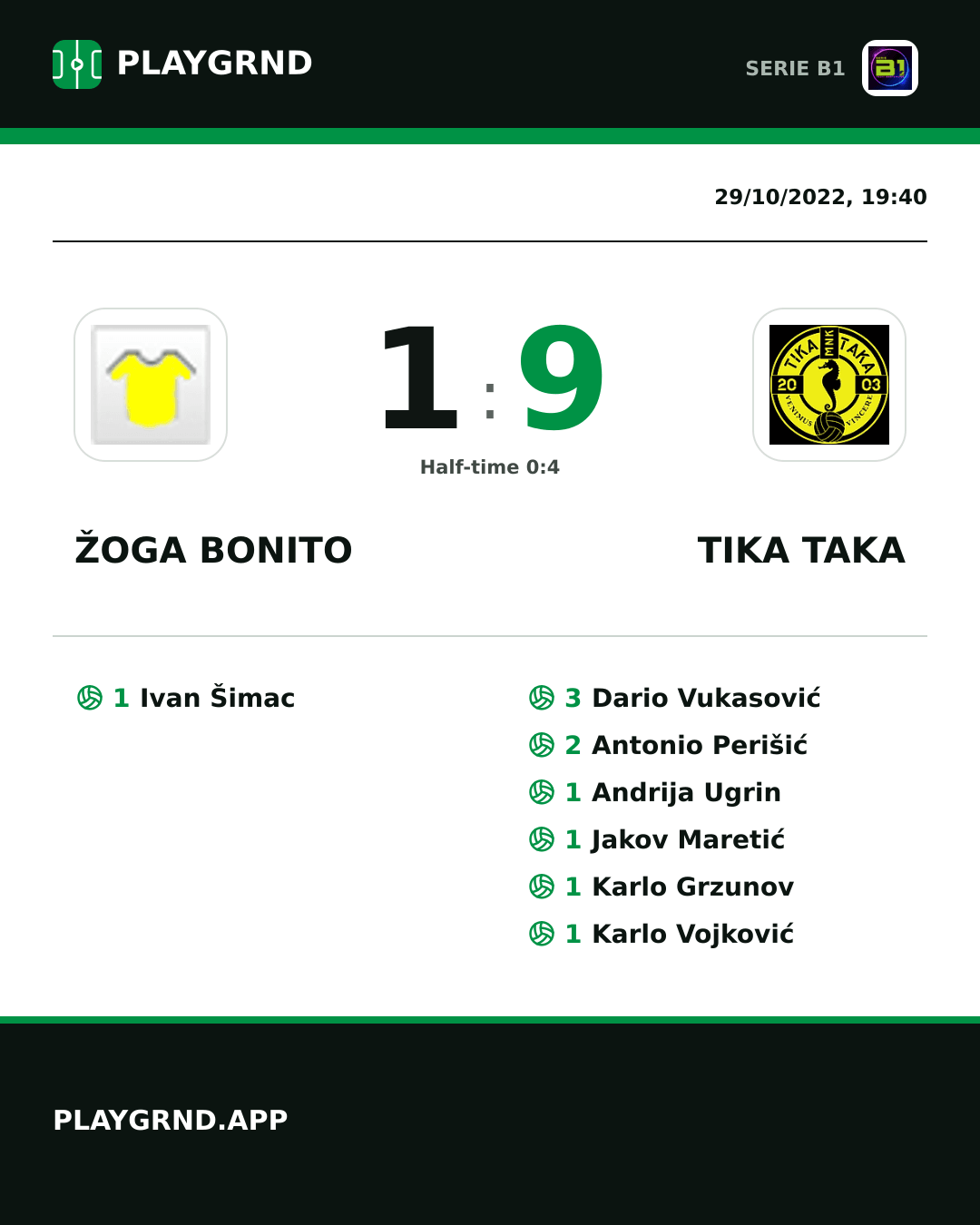 Instagram artwork: Žoga Bonito 1:9 Tika Taka