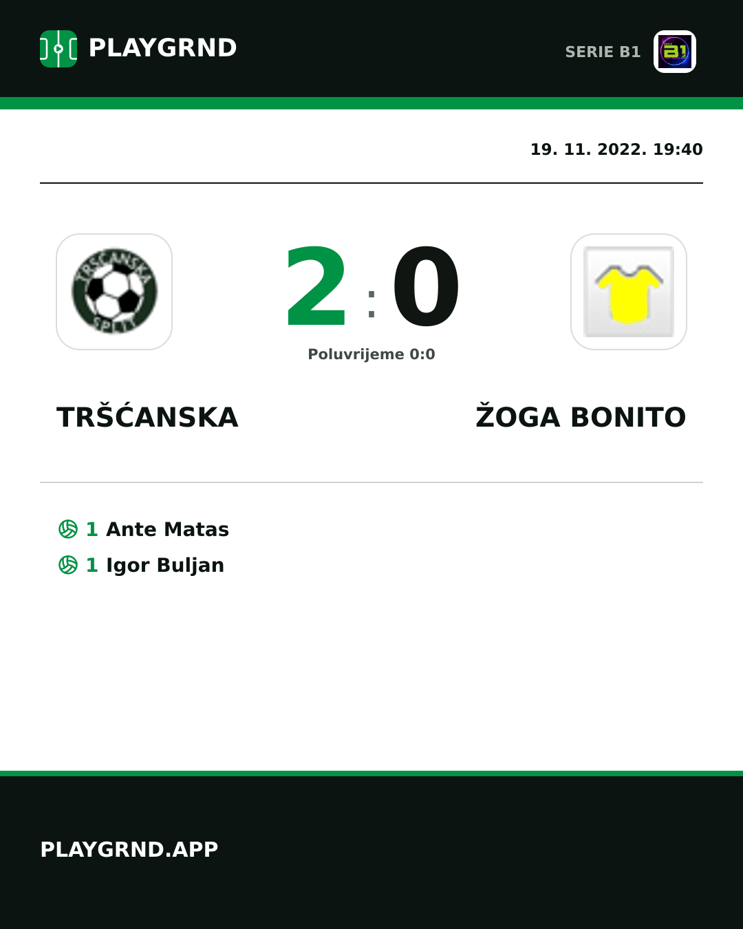 Instagram slika: Tršćanska 2:0 Žoga Bonito