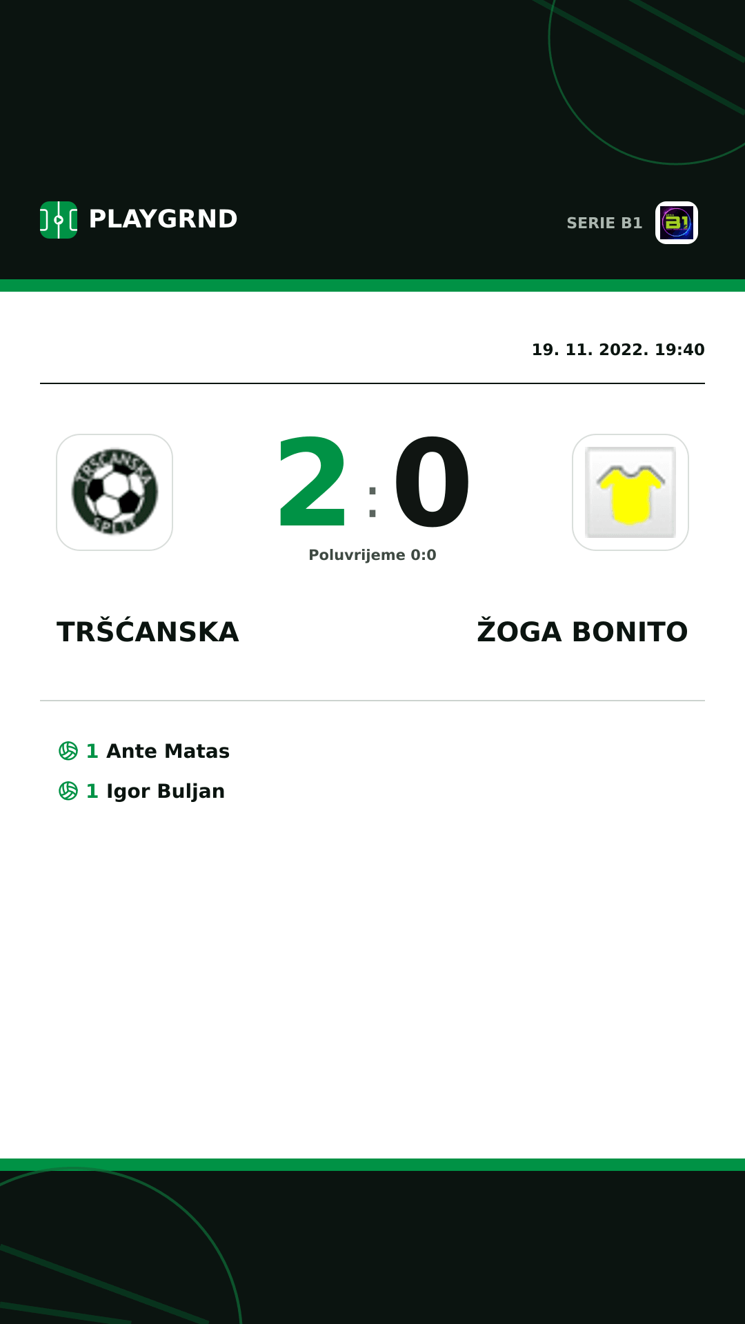 Instagram slika: Tršćanska 2:0 Žoga Bonito
