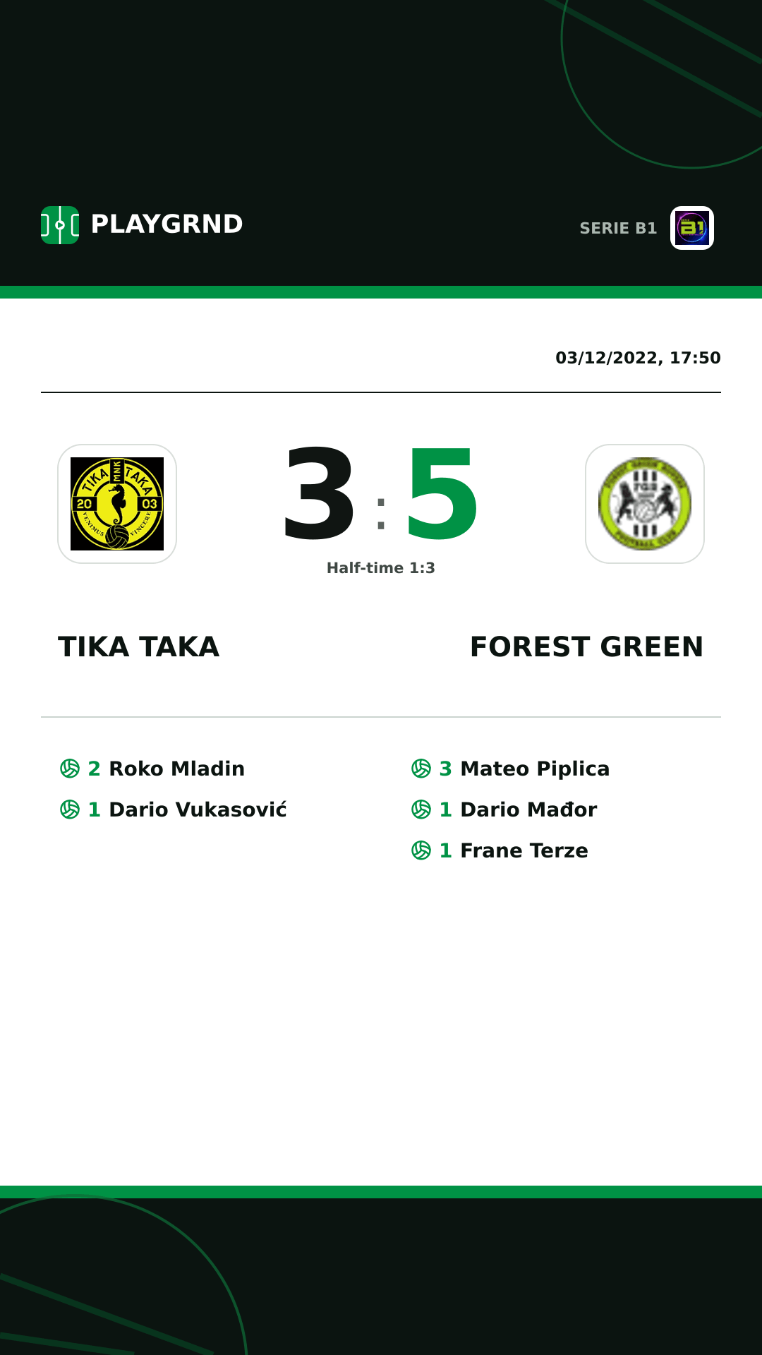 Instagram artwork: Tika Taka 3:5 Forest Green
