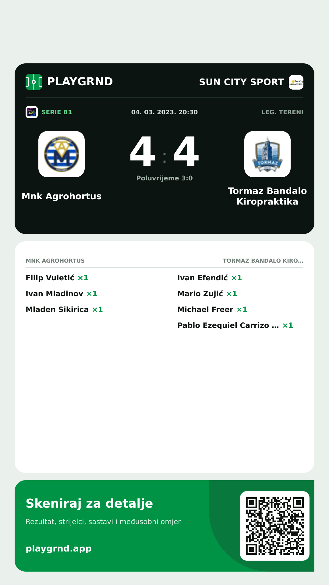 Story slika: Mnk Agrohortus 4:4 Tormaz Bandalo Kiropraktika