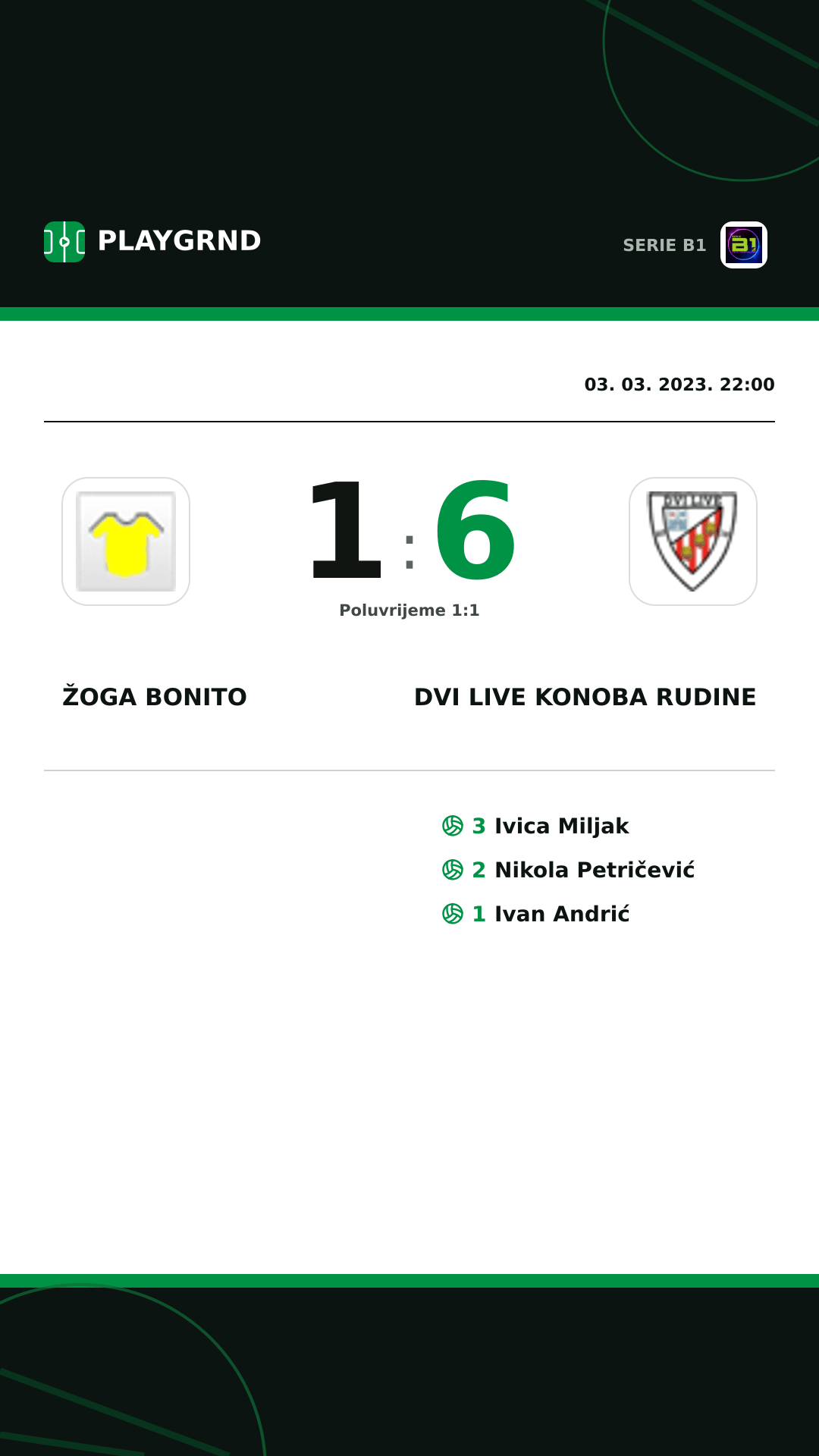 Instagram slika: Žoga Bonito 1:6 Dvi Live Konoba Rudine