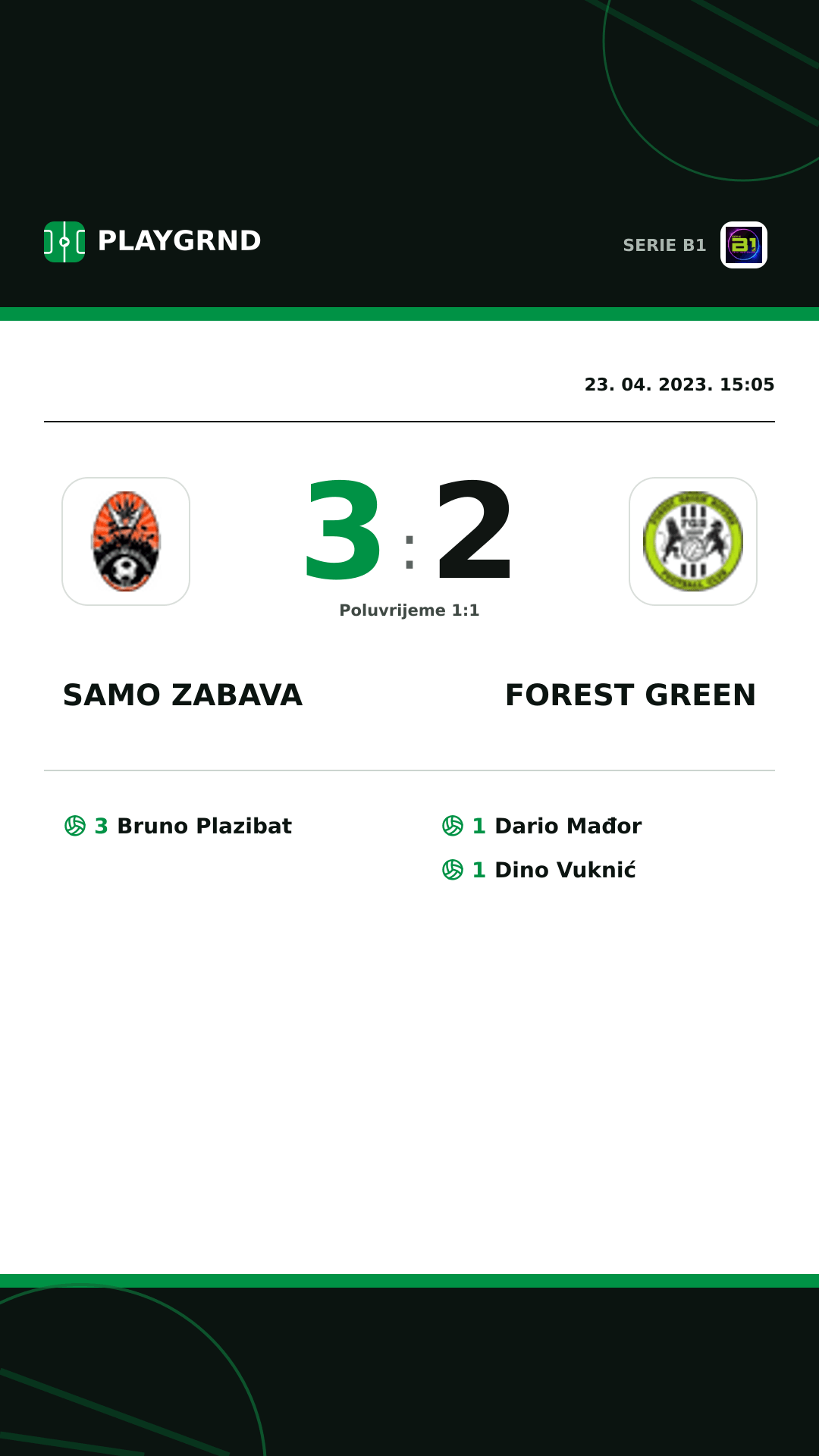 Instagram slika: Samo Zabava 3:2 Forest Green