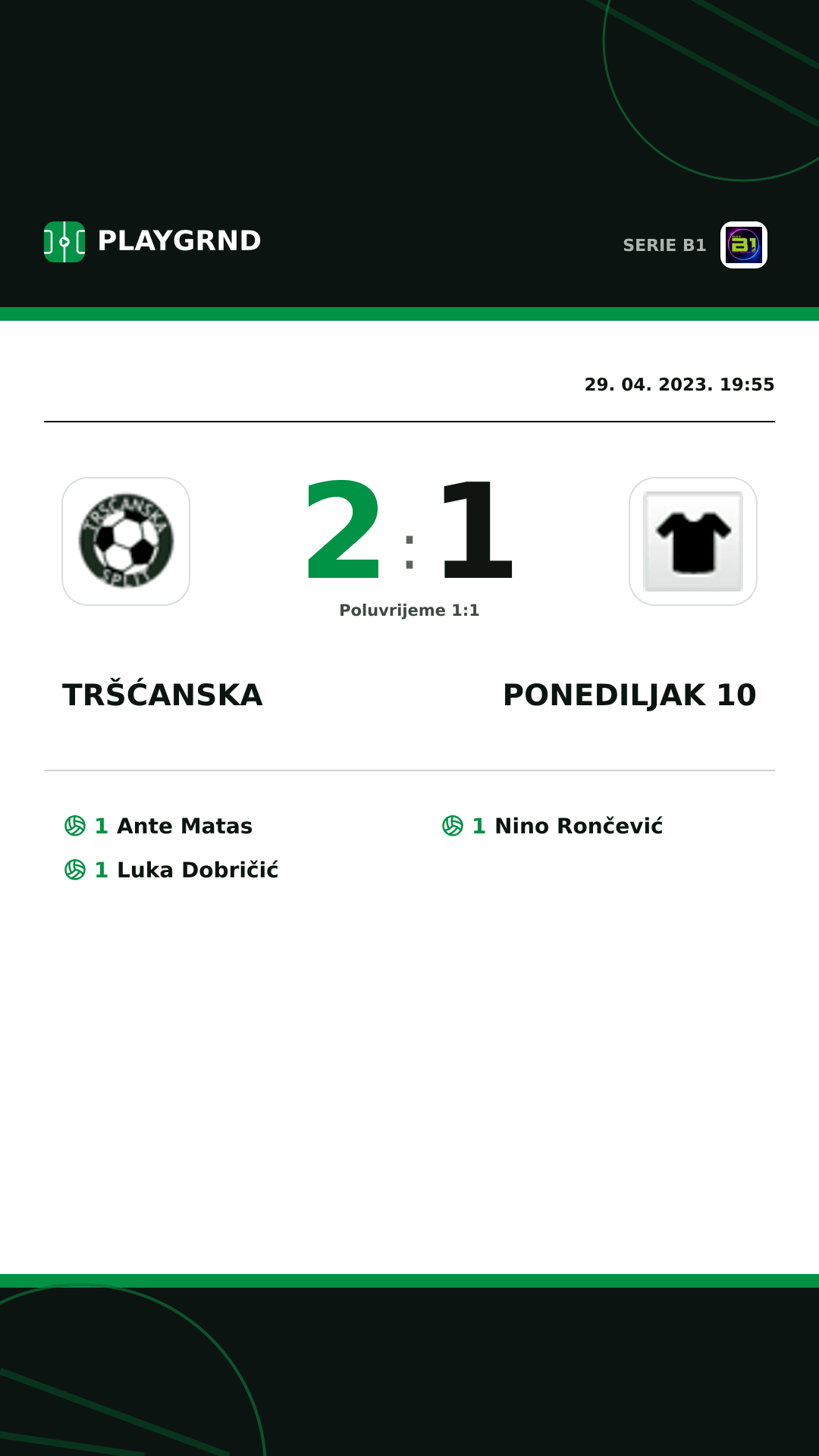 Instagram slika: Tršćanska 2:1 Ponediljak 10