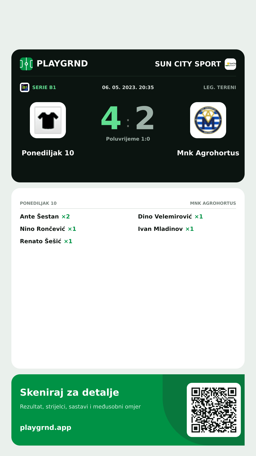 Story image: Ponediljak 10 4:2 Mnk Agrohortus