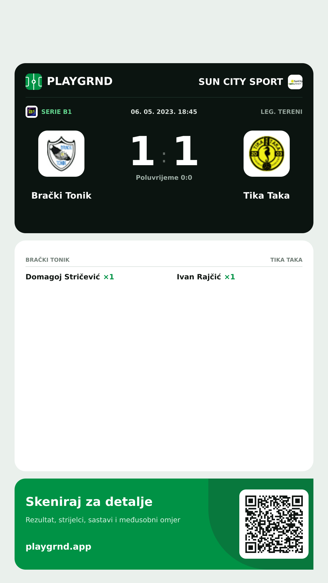 Story image: Brački Tonik 1:1 Tika Taka