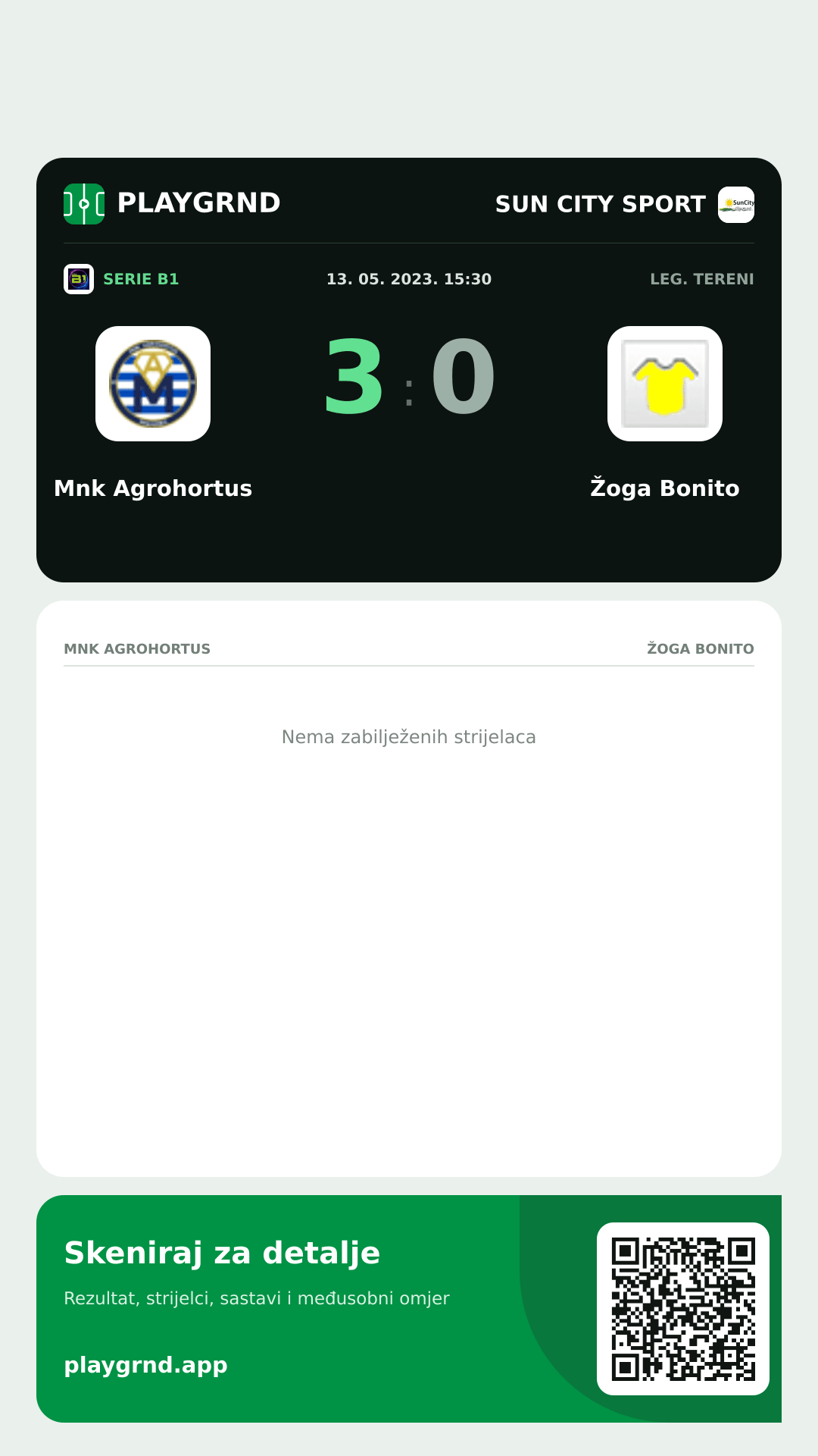 Story slika: Mnk Agrohortus 3:0 Žoga Bonito