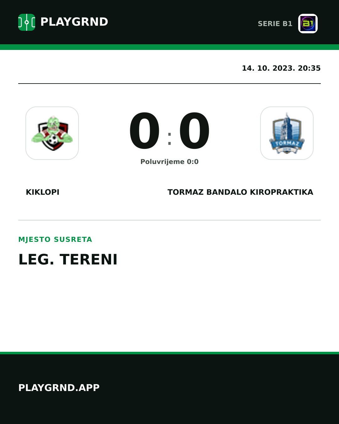 Instagram slika: Kiklopi 0:0 Tormaz Bandalo Kiropraktika