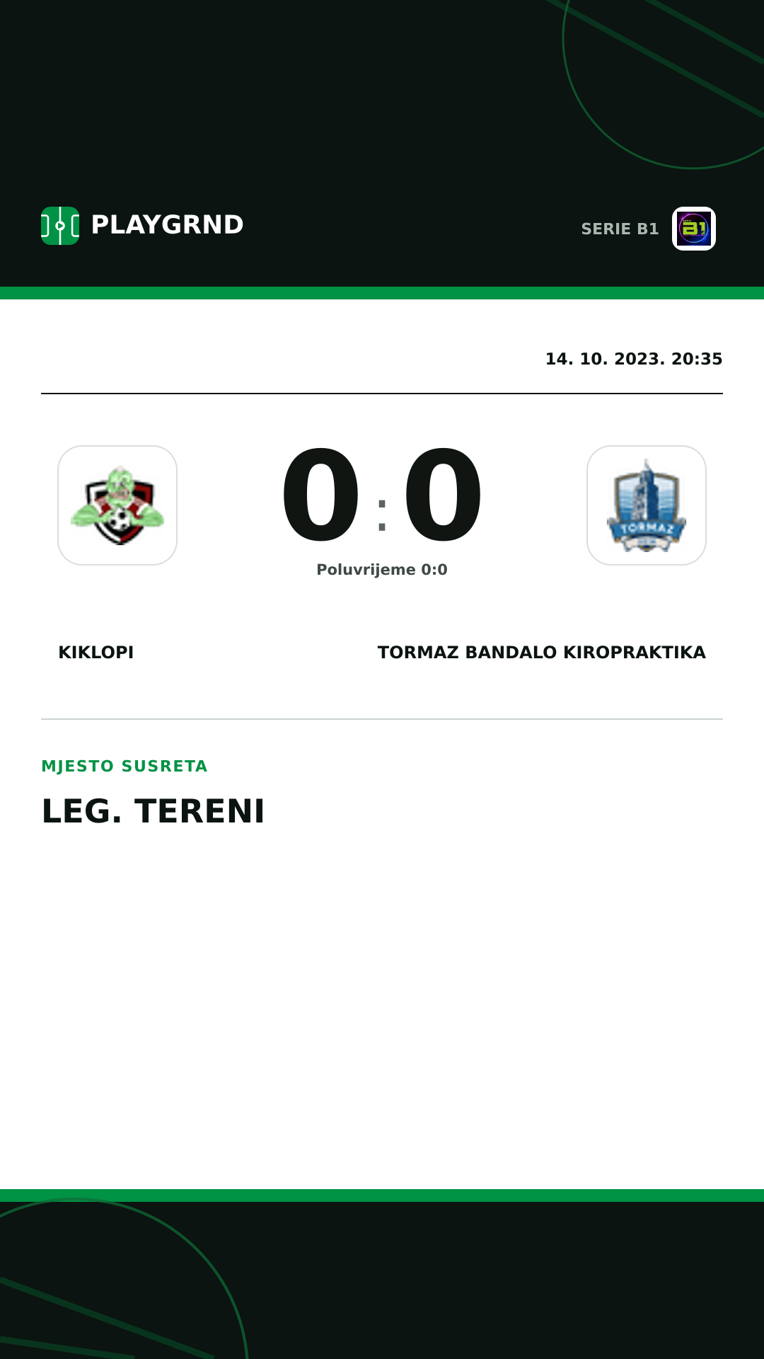 Instagram slika: Kiklopi 0:0 Tormaz Bandalo Kiropraktika