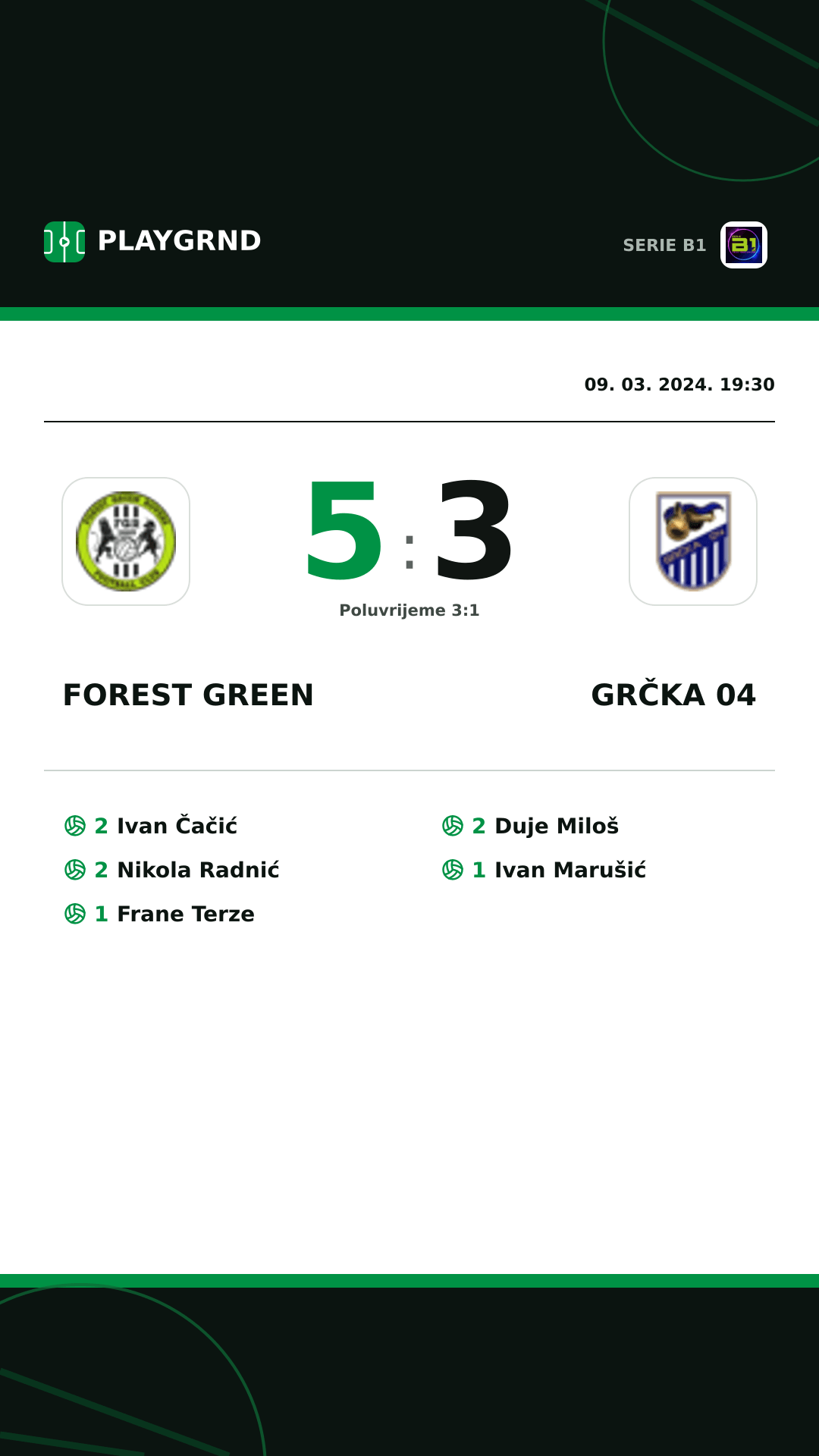 Instagram slika: Forest Green 5:3 Grčka 04