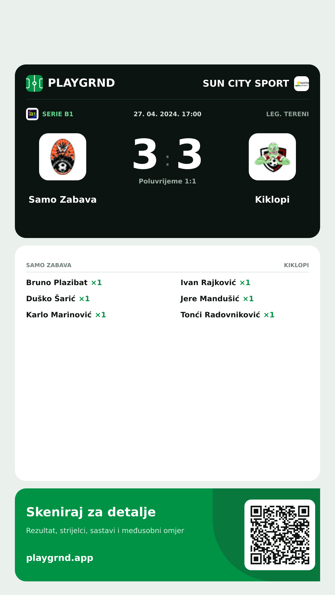 Story slika: Samo Zabava 3:3 Kiklopi
