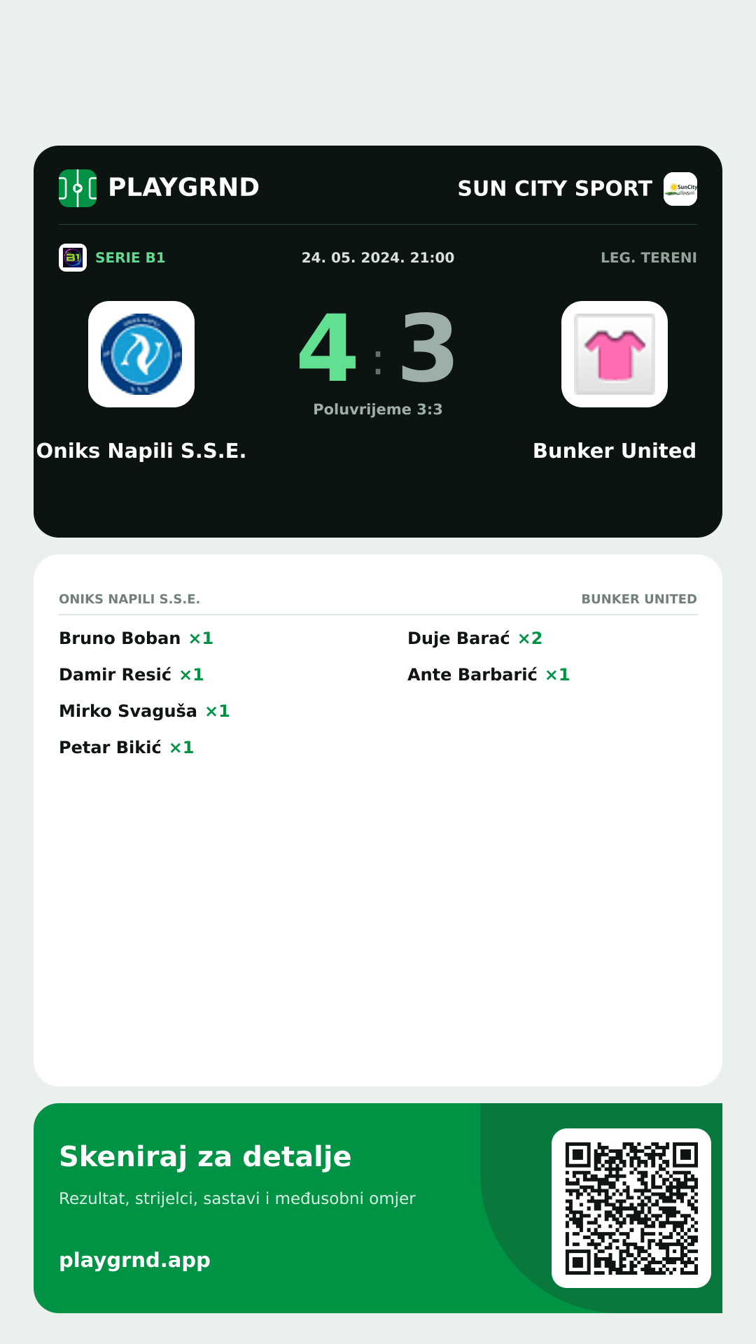 Story slika: Oniks Napili S.S.E. 4:3 Bunker United