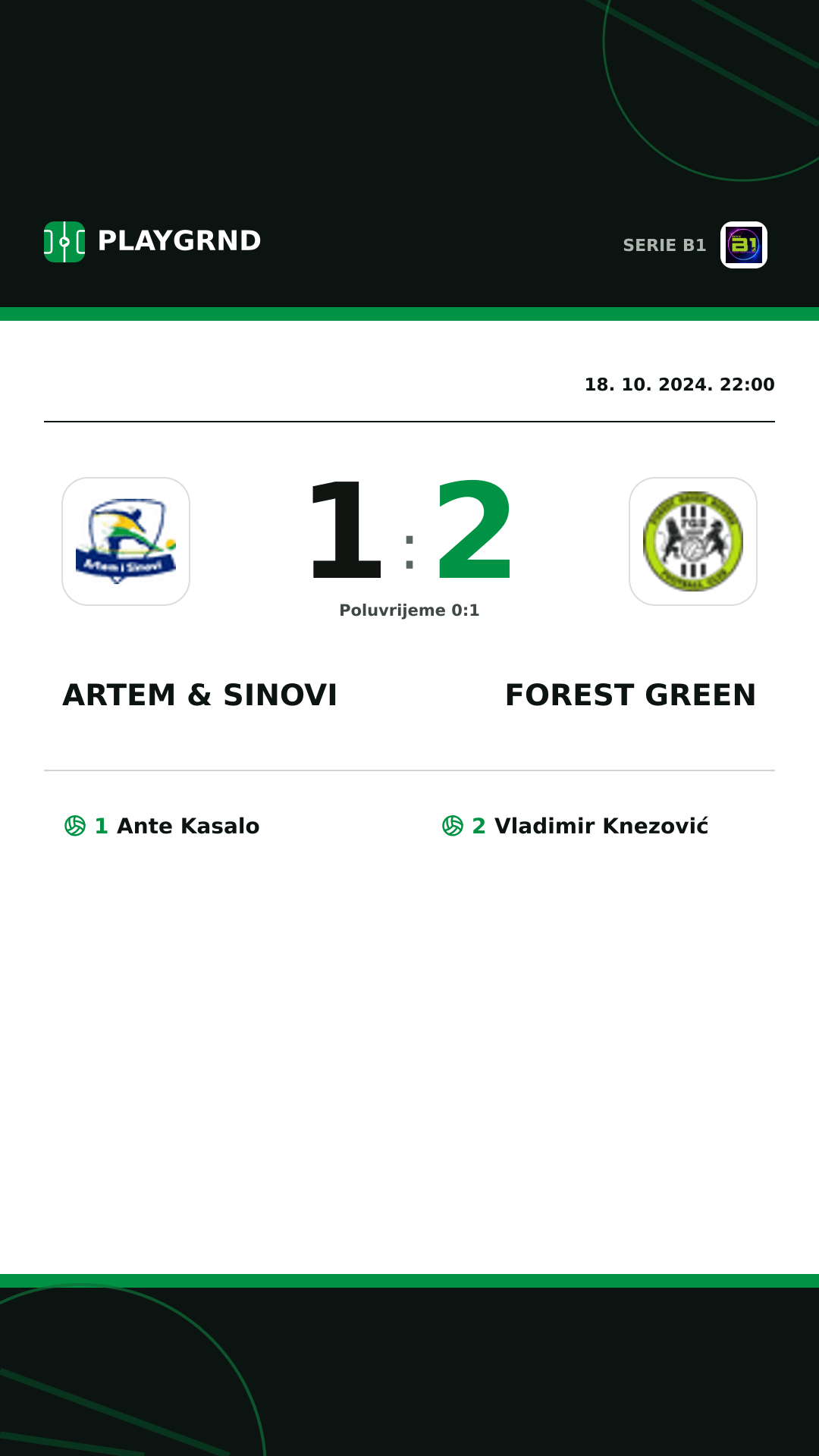 Instagram slika: Artem & Sinovi 1:2 Forest Green