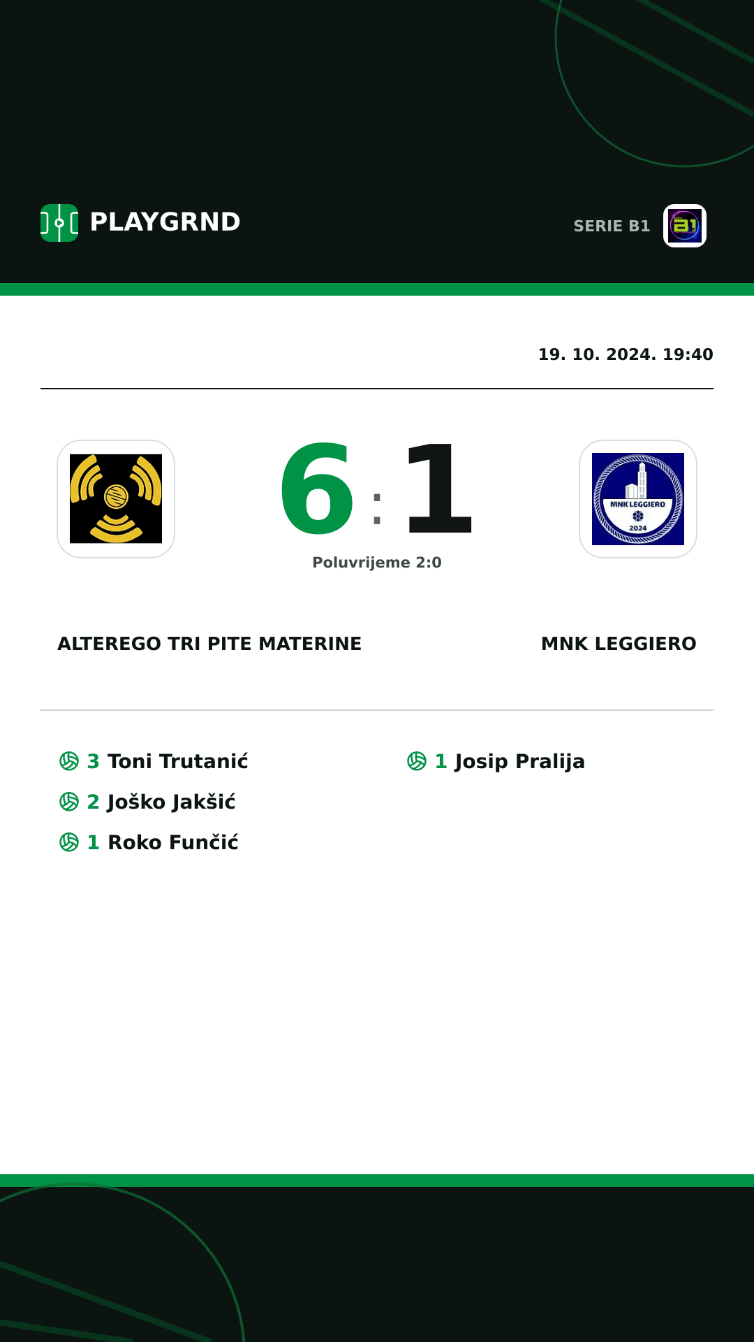 Instagram slika: CB Piccadilly Tri Pite Materine 6:1 MNK Leggiero