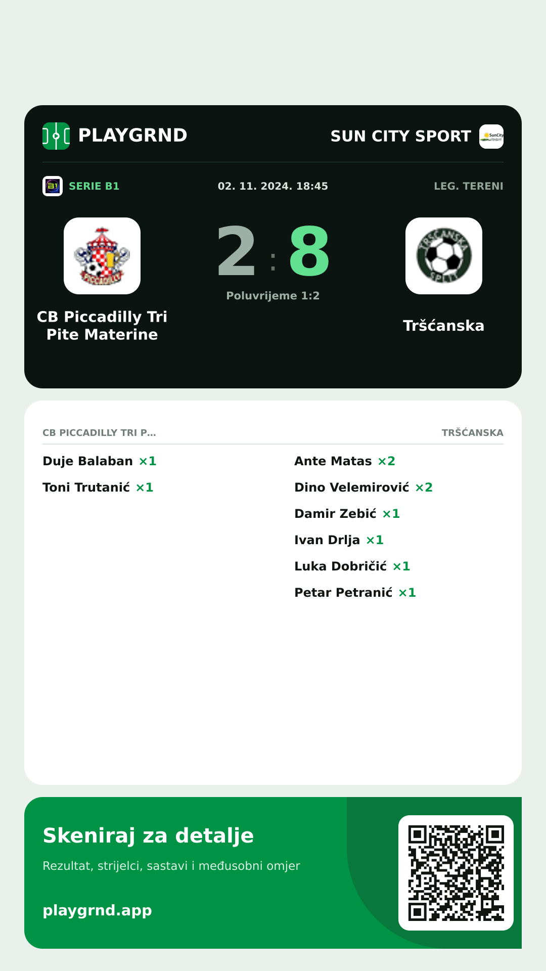 Story slika: CB Piccadilly Tri Pite Materine 2:8 Tršćanska