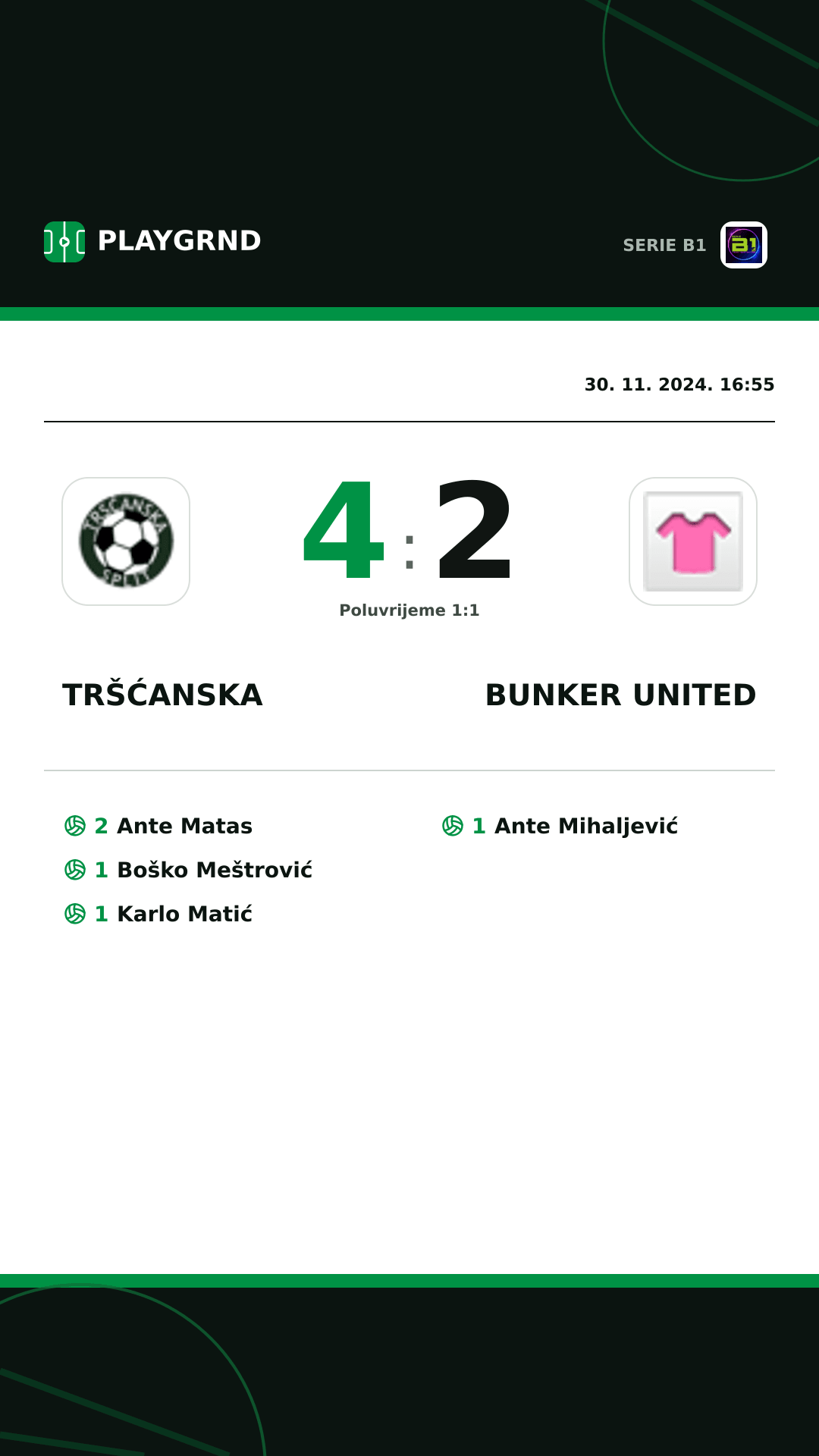 Instagram slika: Tršćanska 4:2 Bunker United