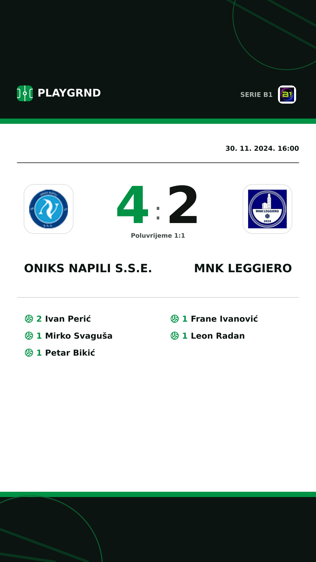 Instagram slika: Oniks Napili S.S.E. 4:2 MNK Leggiero