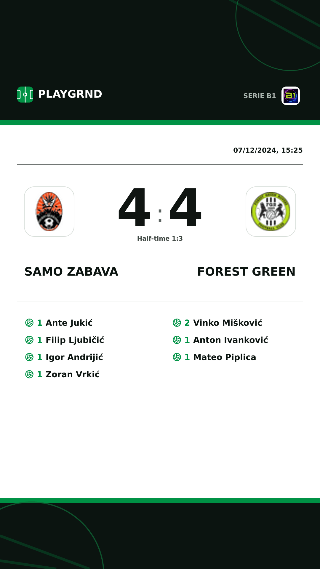 Instagram artwork: Samo Zabava 4:4 Forest Green