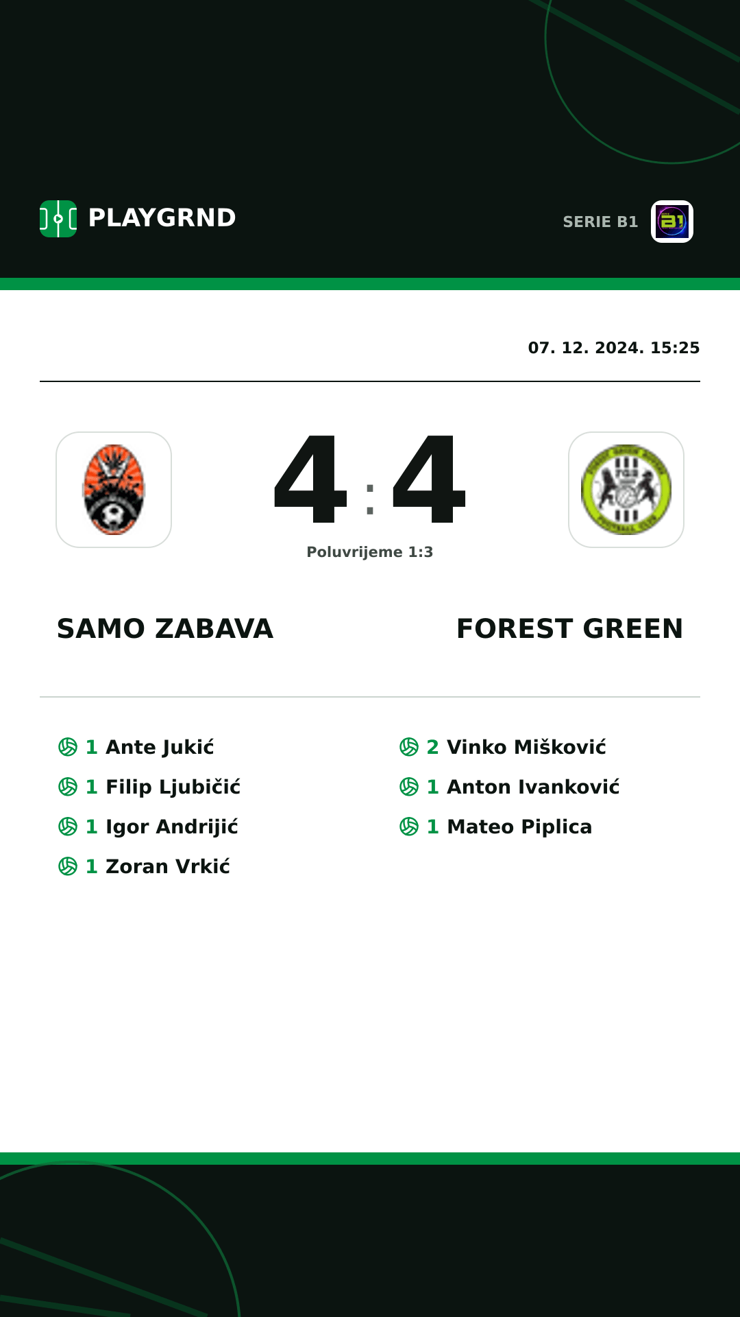 Instagram slika: Samo Zabava 4:4 Forest Green