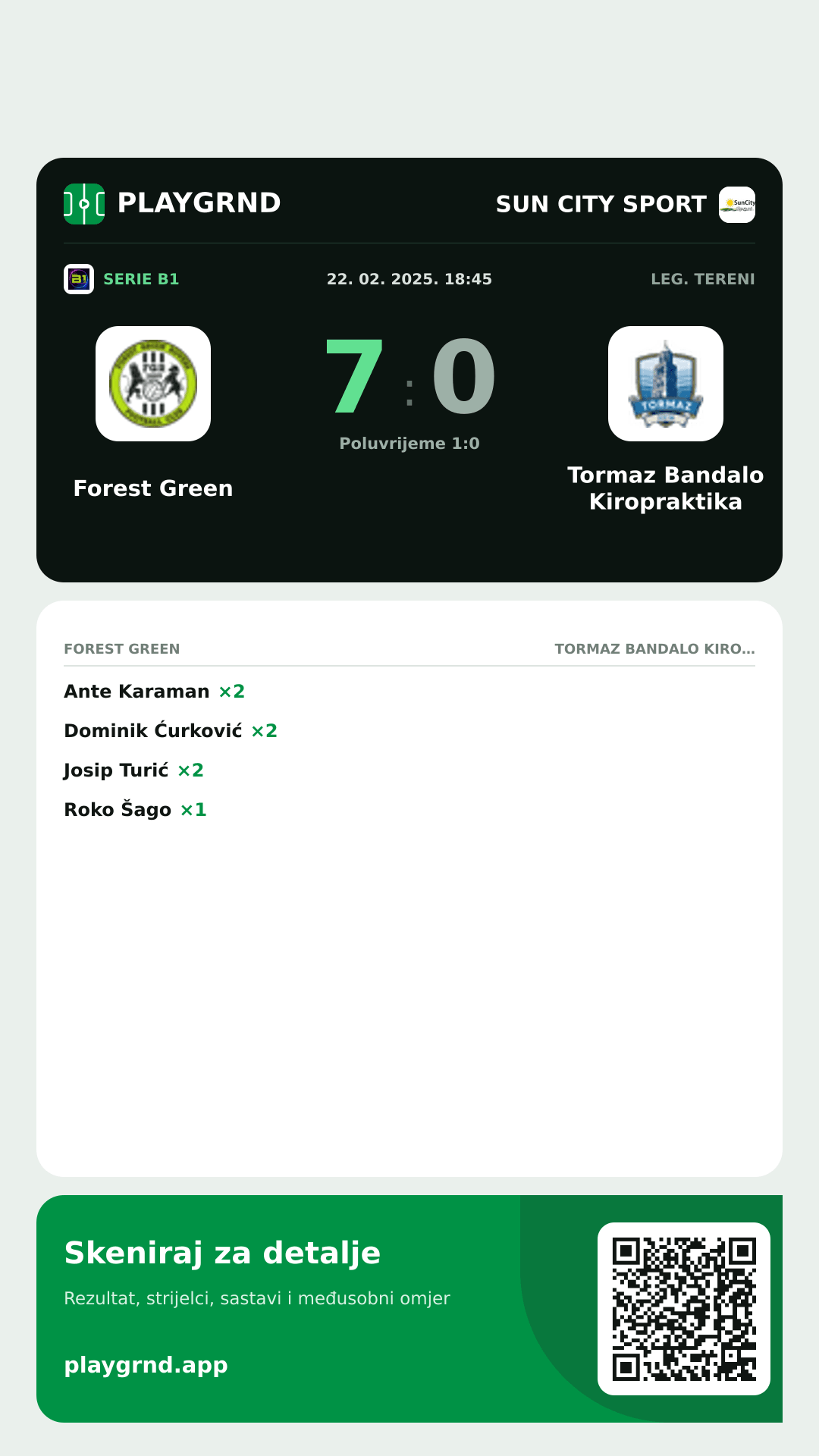 Story slika: Forest Green 7:0 Tormaz Bandalo Kiropraktika