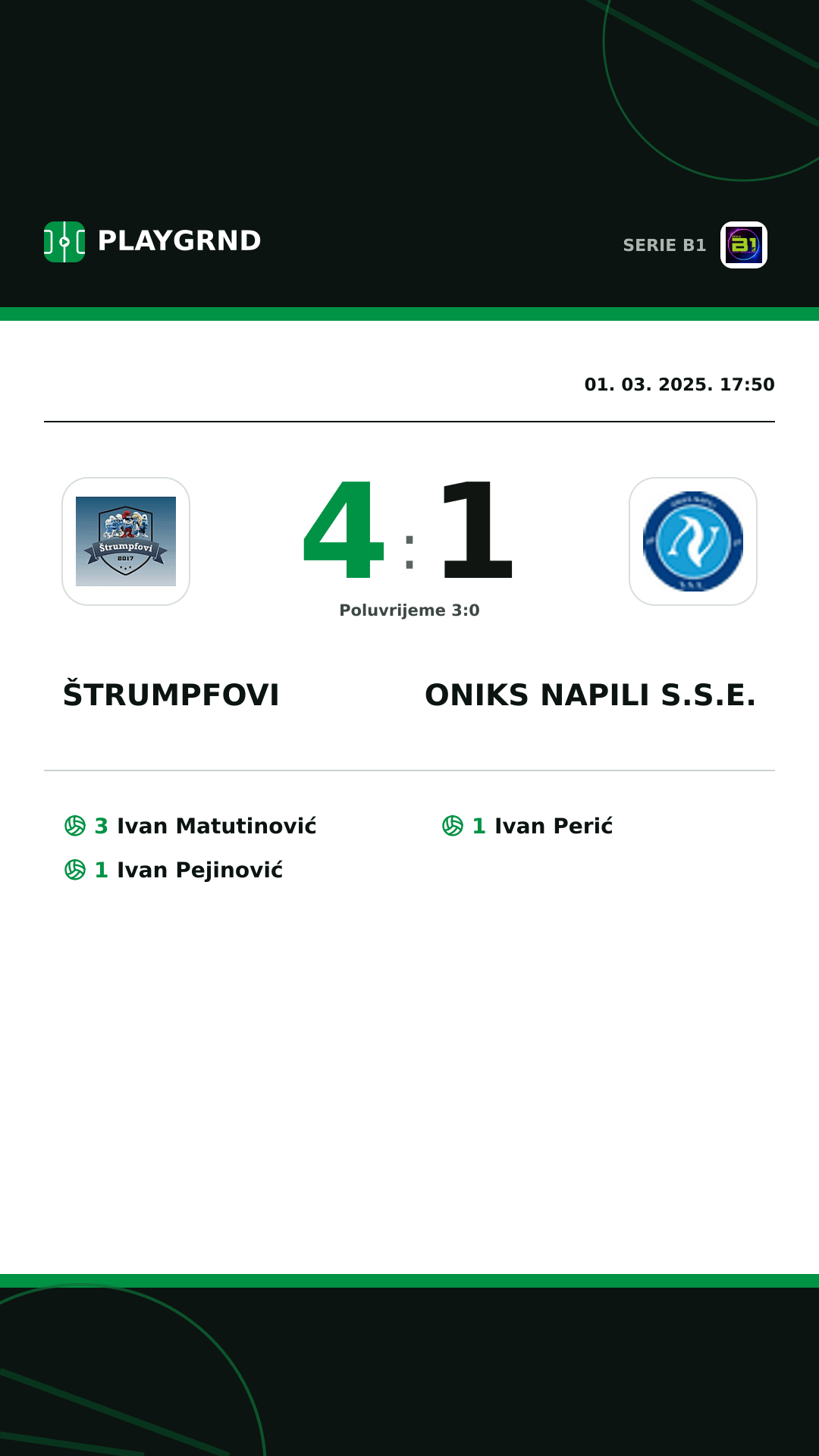 Instagram slika: Štrumpfovi 4:1 Oniks Napili S.S.E.