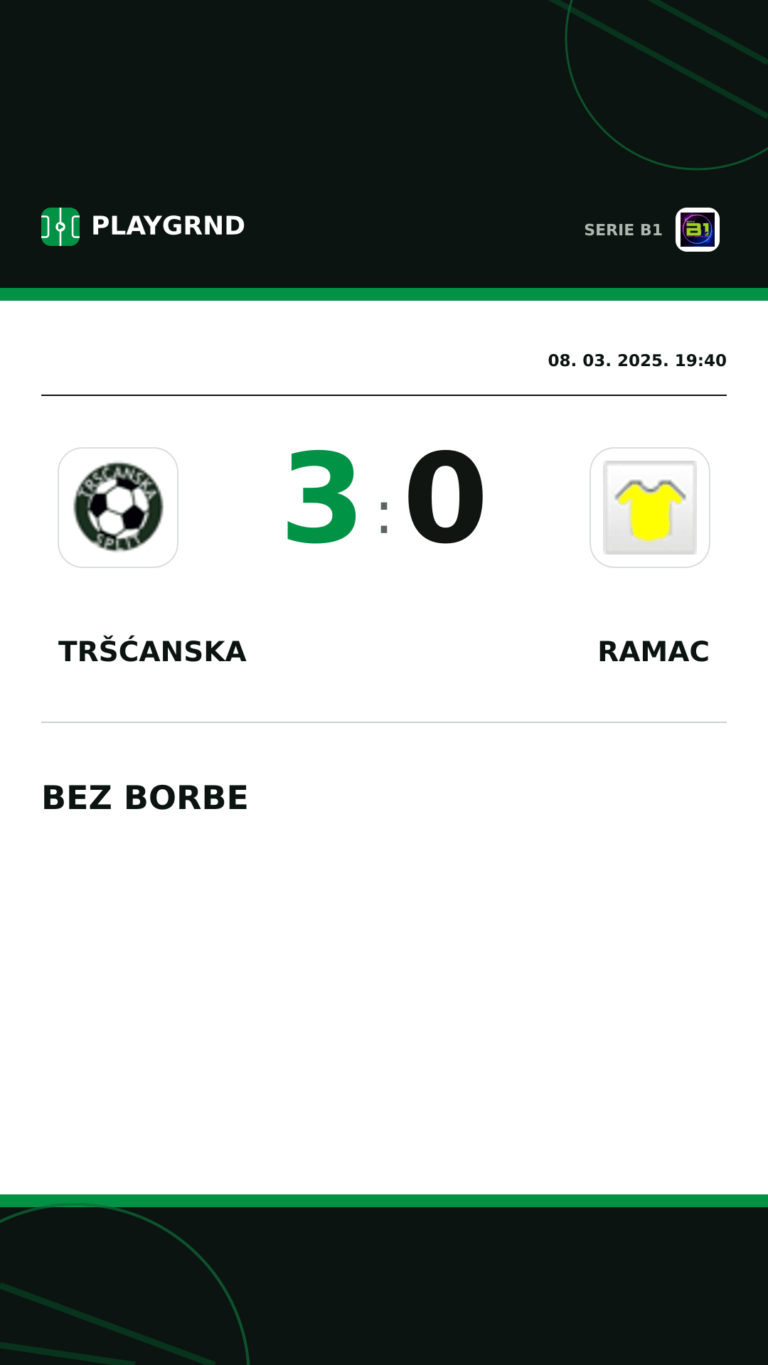 Instagram slika: Tršćanska 3:0 Ramac