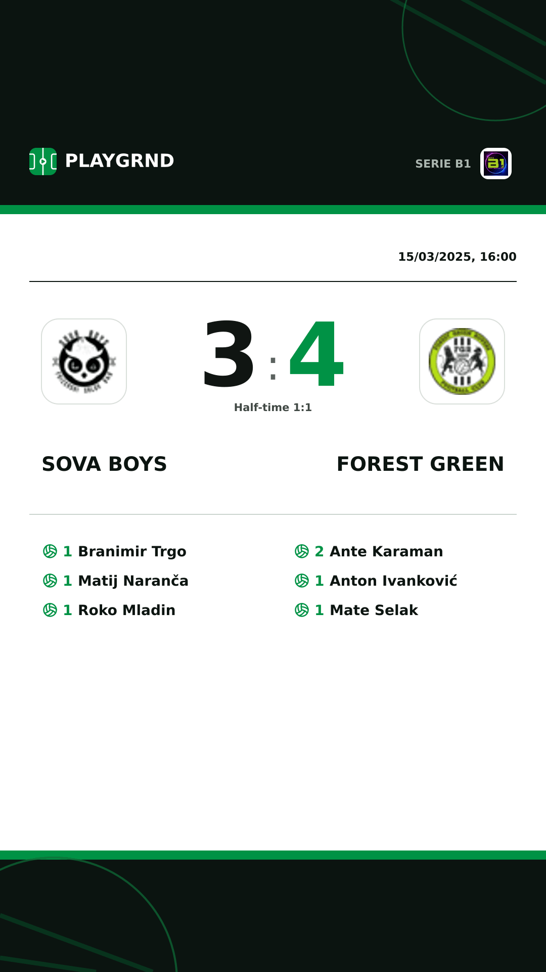 Instagram artwork: Sova Boys 3:4 Forest Green