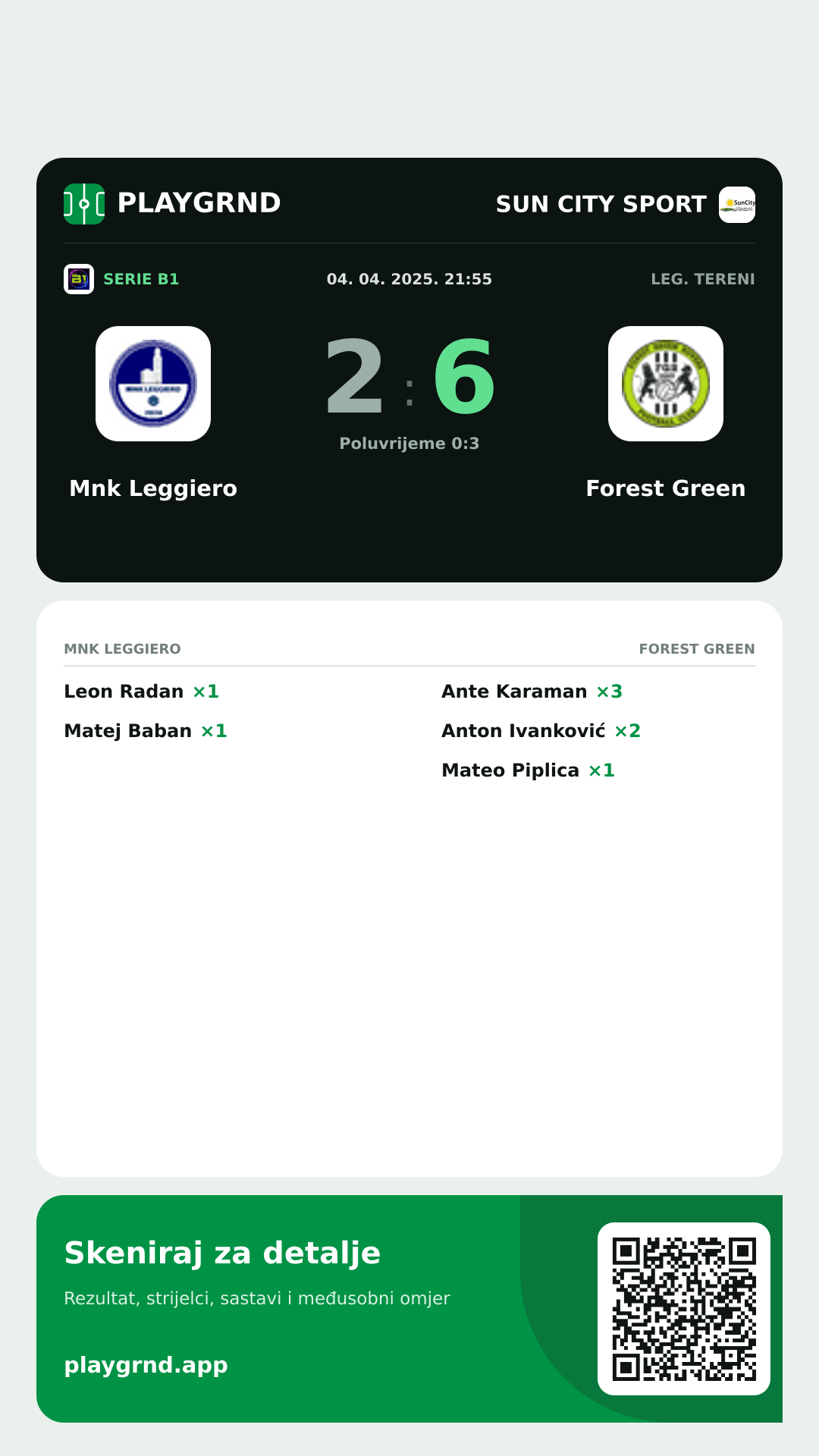Story slika: Mnk Leggiero 2:6 Forest Green