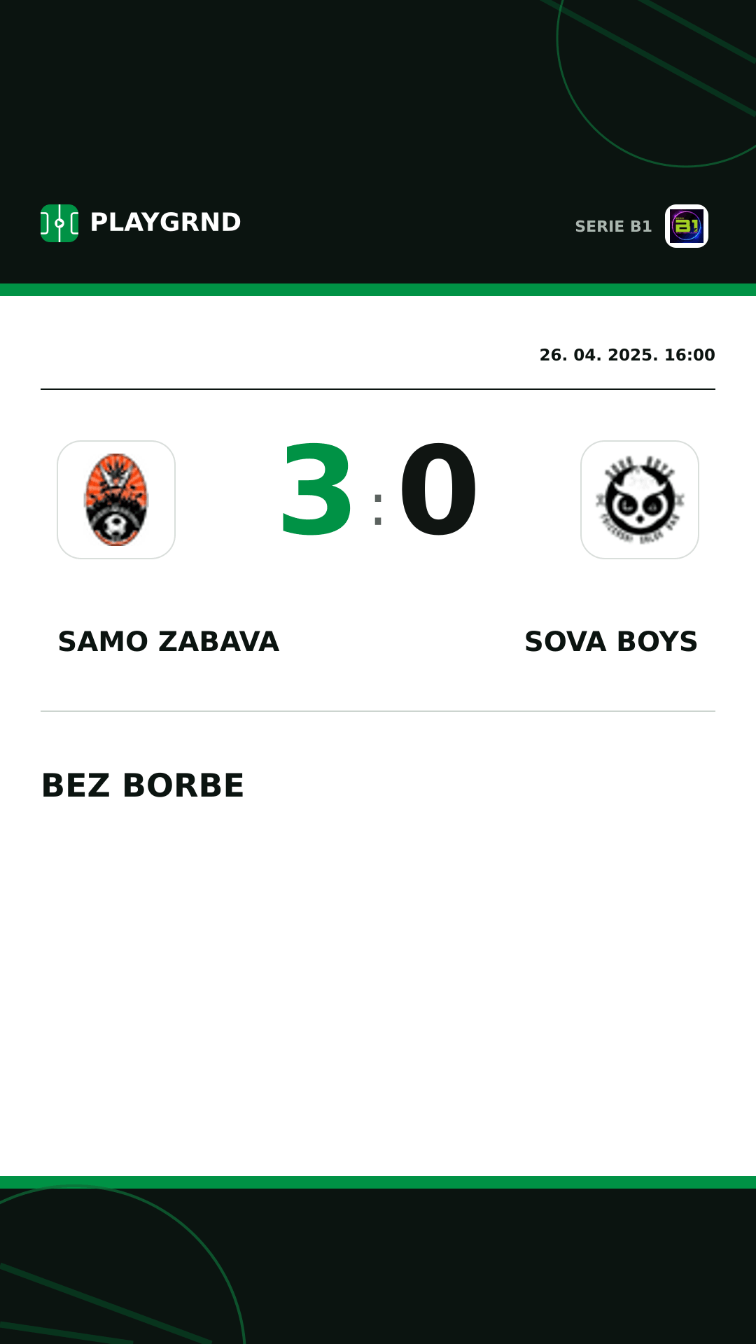 Instagram slika: Samo Zabava 3:0 Sova Boys