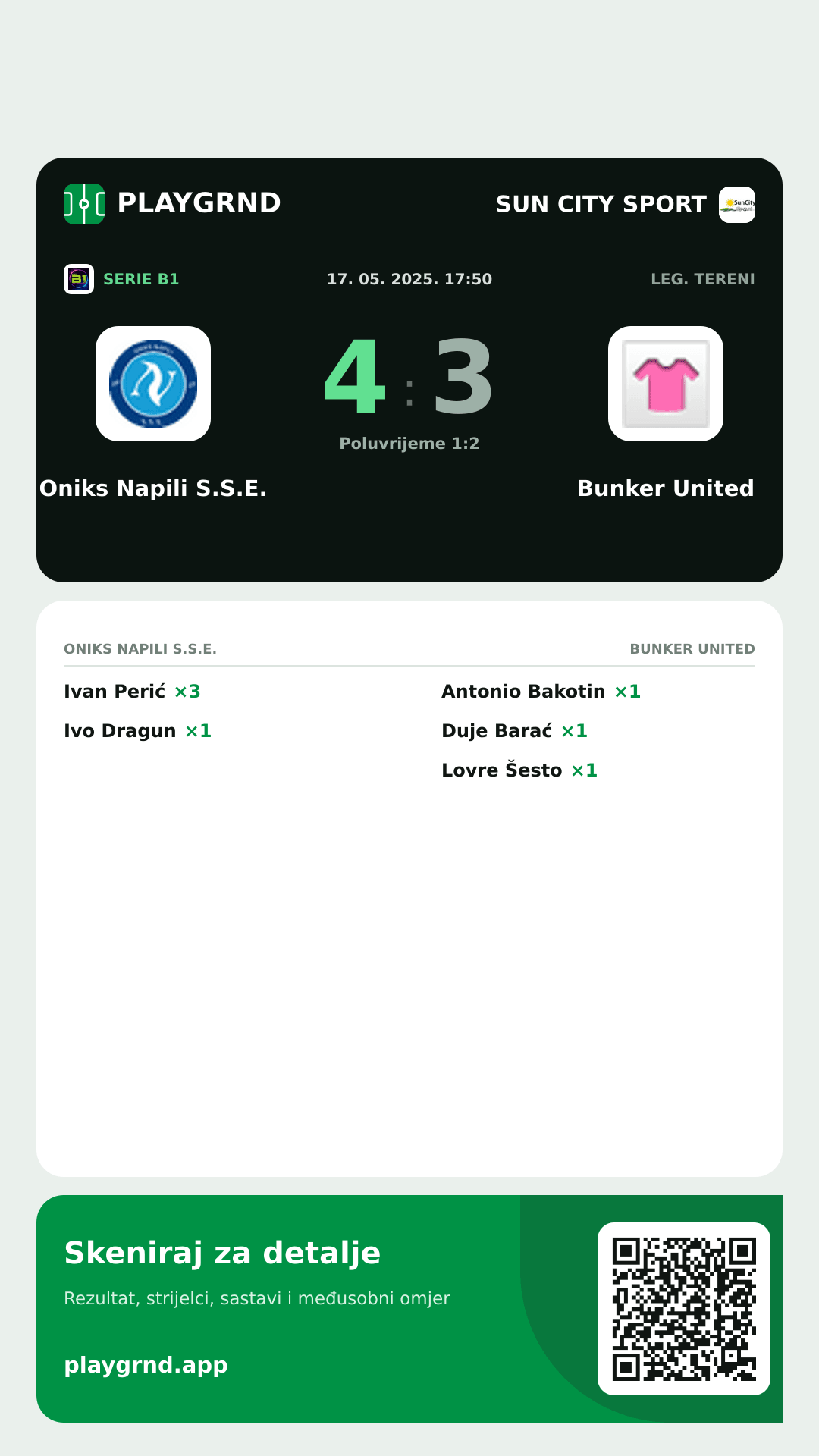 Story slika: Oniks Napili S.S.E. 4:3 Bunker United