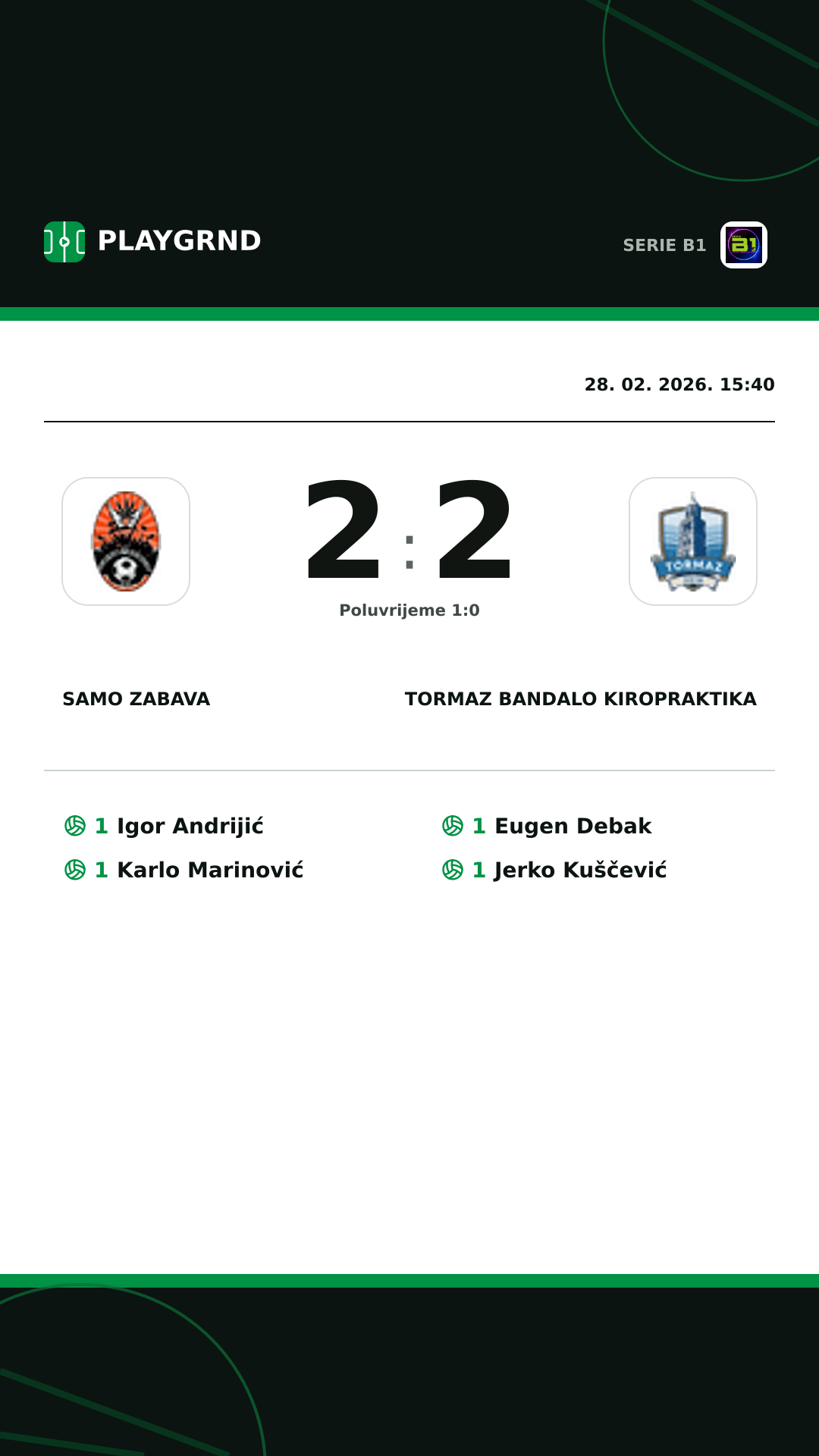 Instagram slika: Samo Zabava 2:2 Tormaz Bandalo Kiropraktika