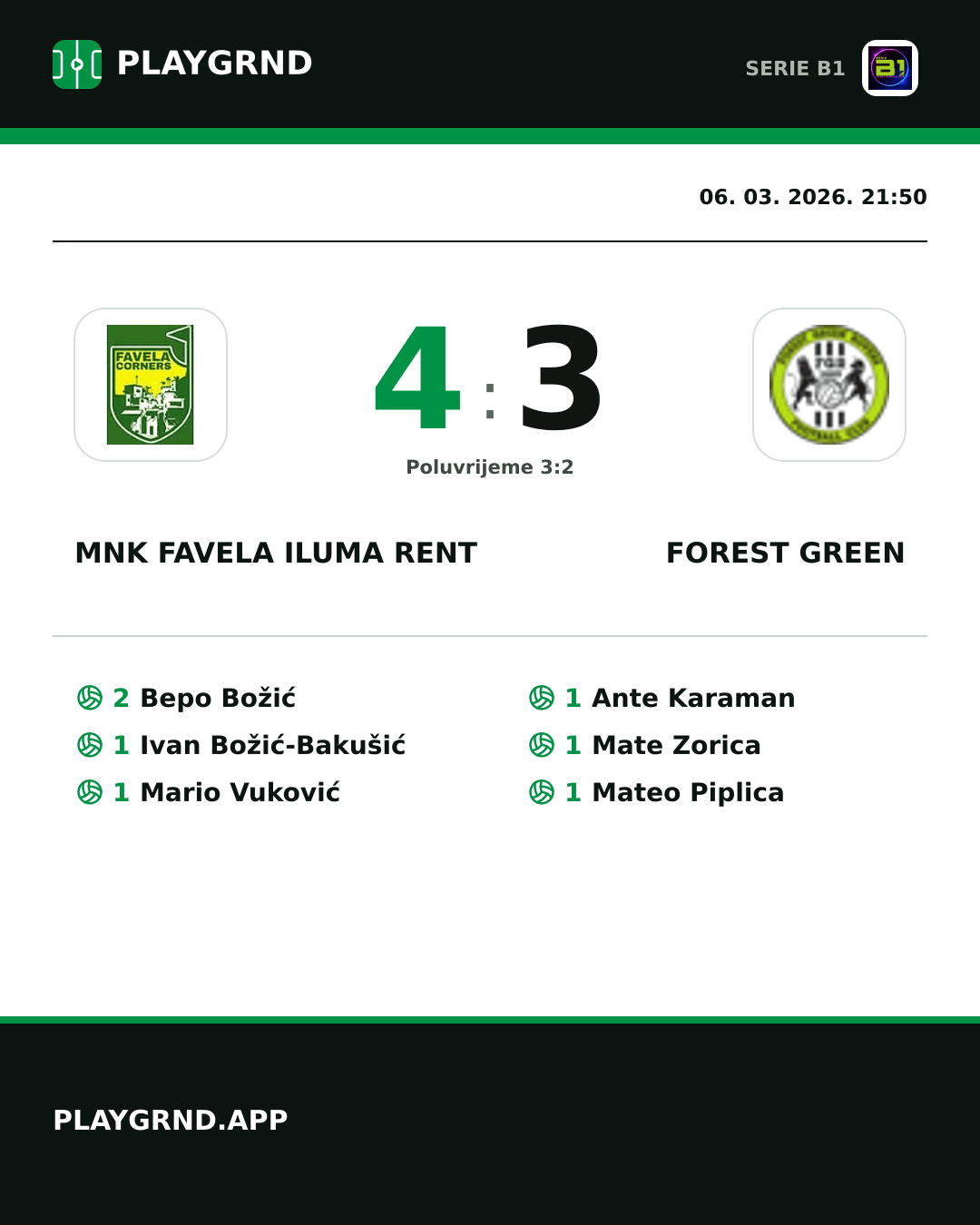 Instagram slika: MNK Favela Iluma Rent 4:3 Forest Green