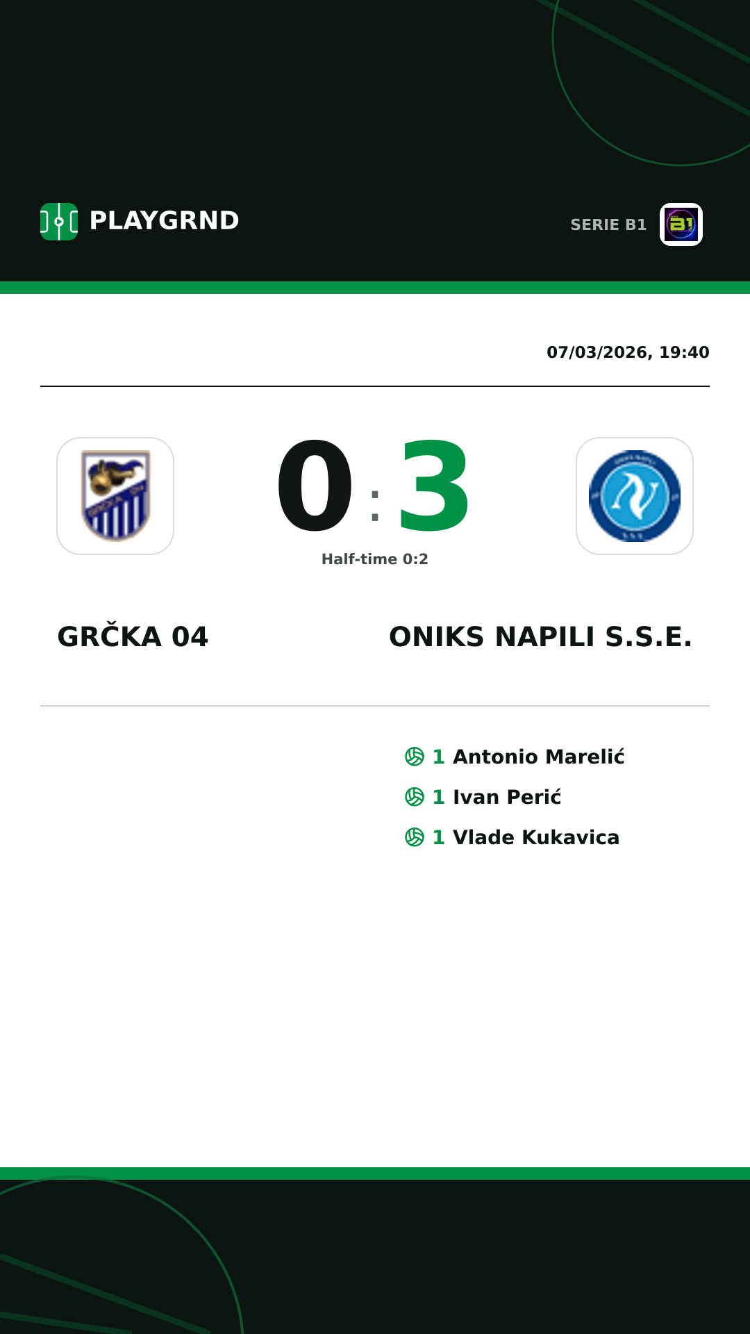 Instagram artwork: Grčka 04 0:3 Oniks Napili S.S.E.
